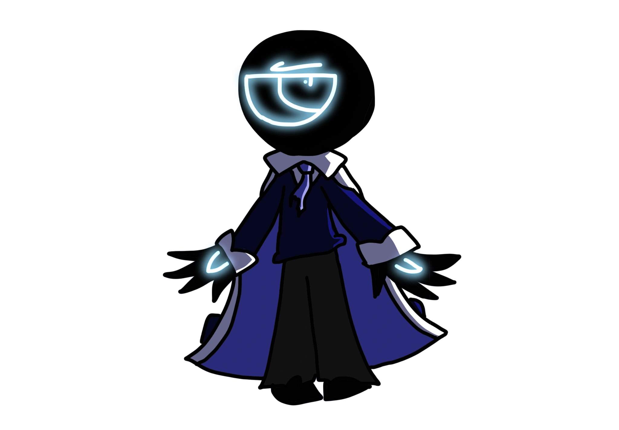 Blue character artwork