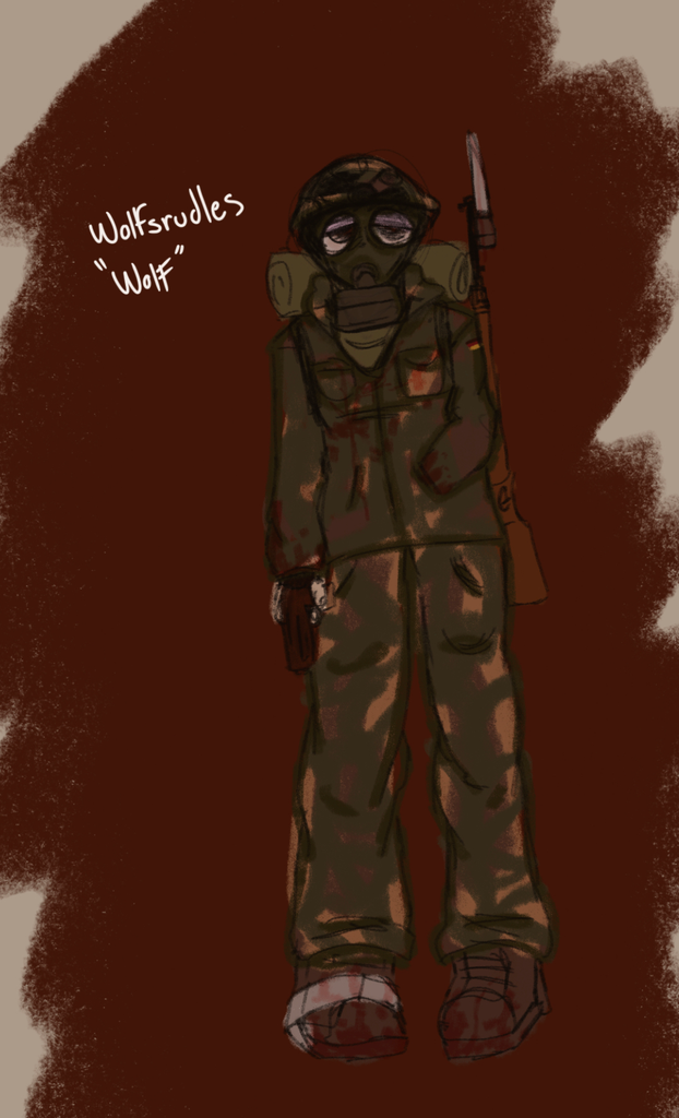 Wolfsrudles “Wolfe” character artwork