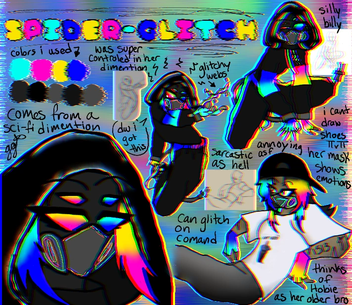 SPIDER-GLITCH !! MY SPIDERSONA !! character artwork