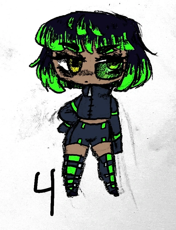 Adopt 4 - Cyberpunk (pending) character artwork