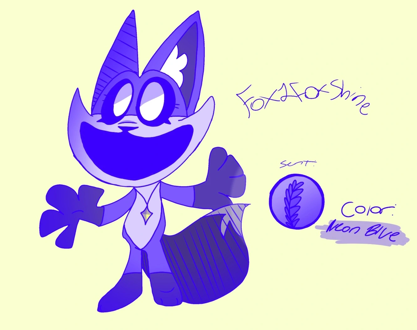 Foxy fox shine character artwork
