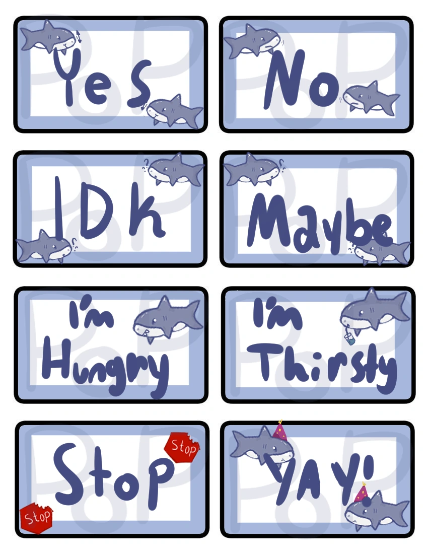 Custom communication cards for commissions character artwork