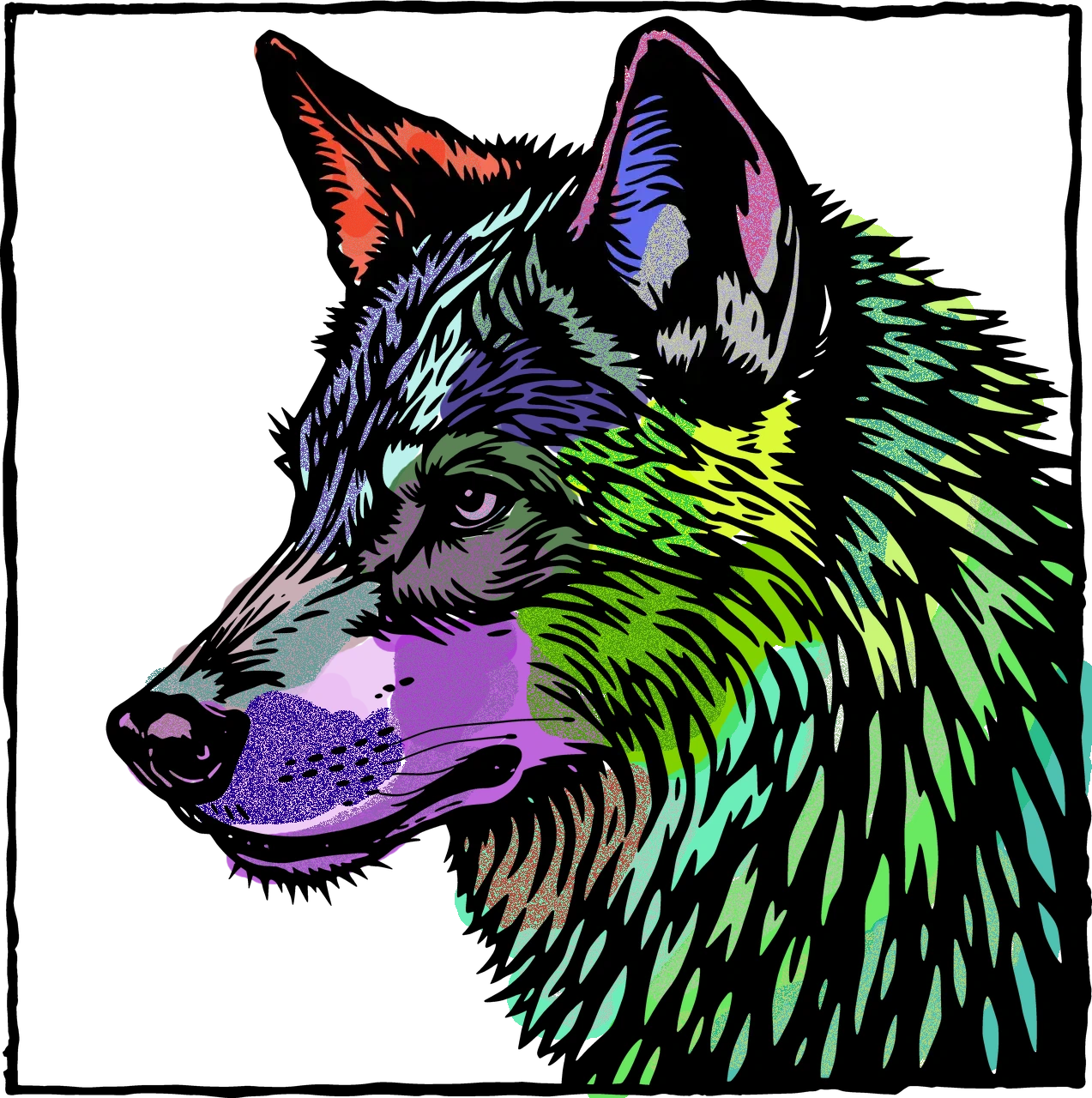 Wolfie character artwork