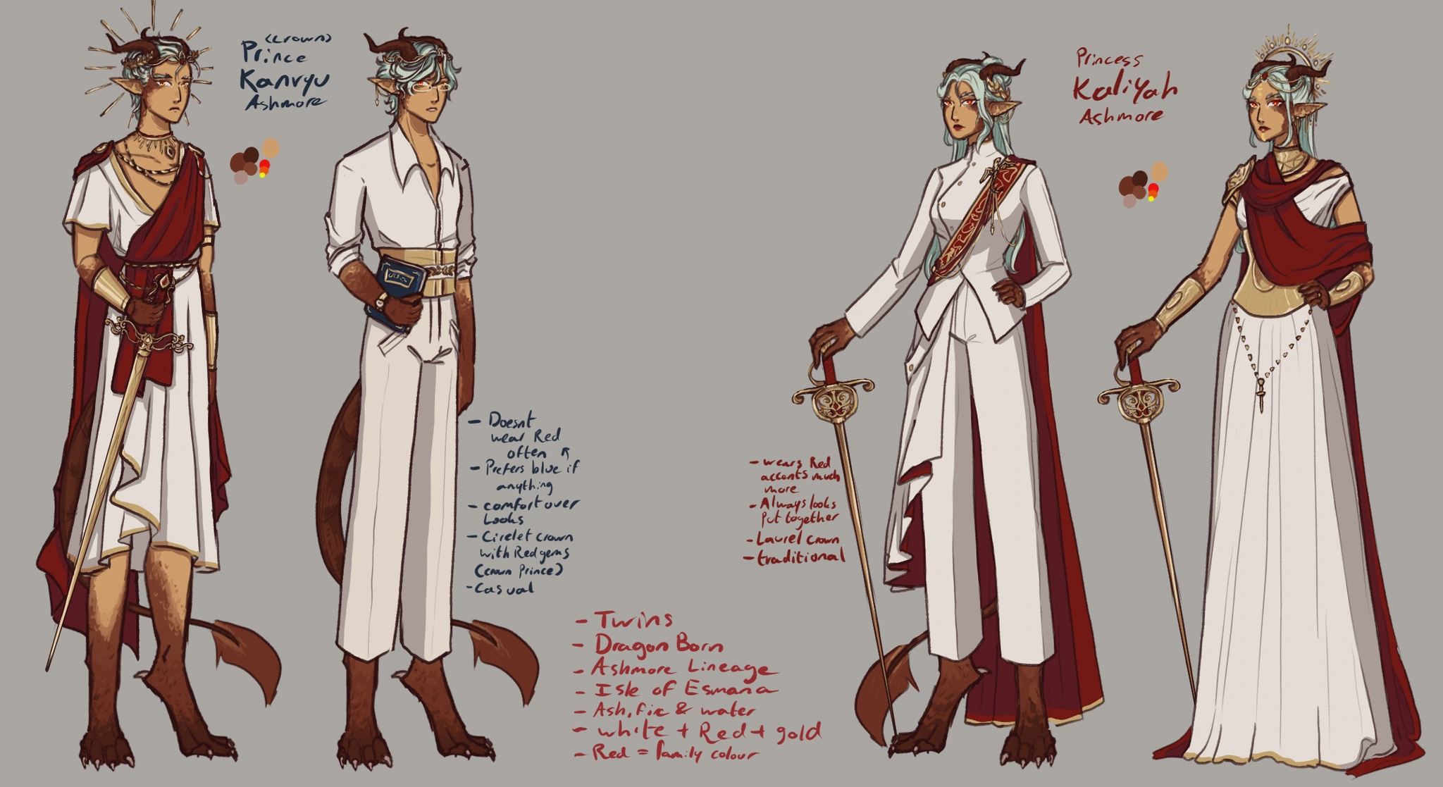 The Dragon twins character artwork