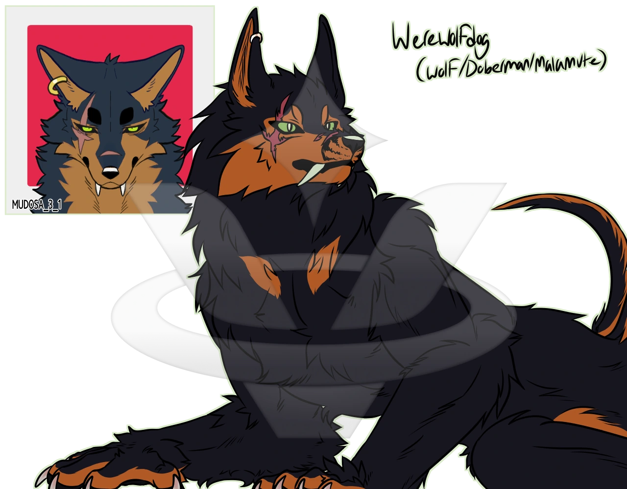 Werewolfdog character artwork