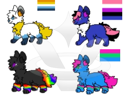 (4/4) LGBTQ Pups! character artwork