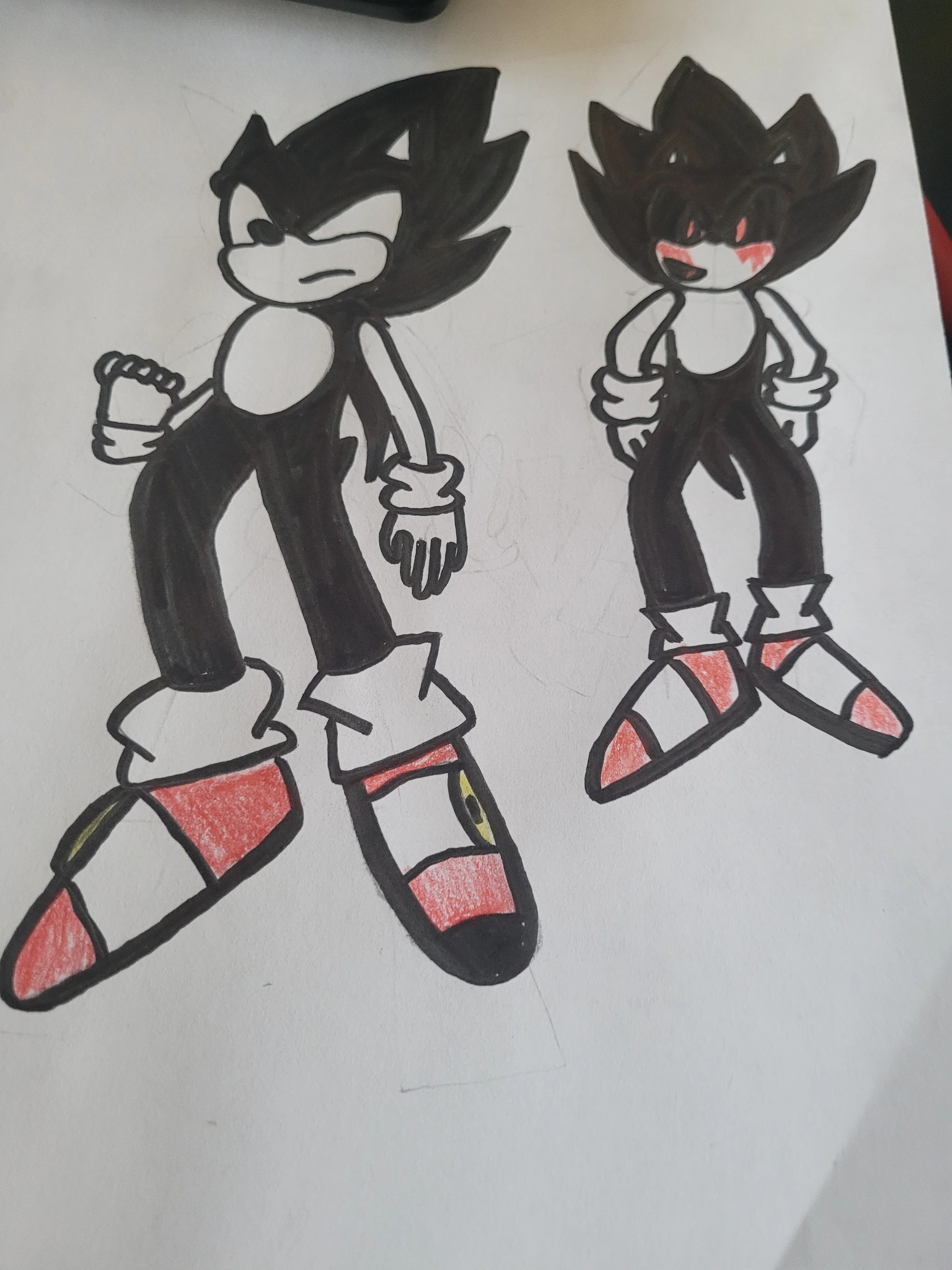 Dark sonic and Sonic.exe character artwork
