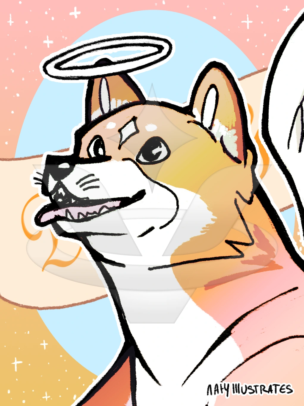 Dog Dogeth D O G the Demigod Dog character artwork