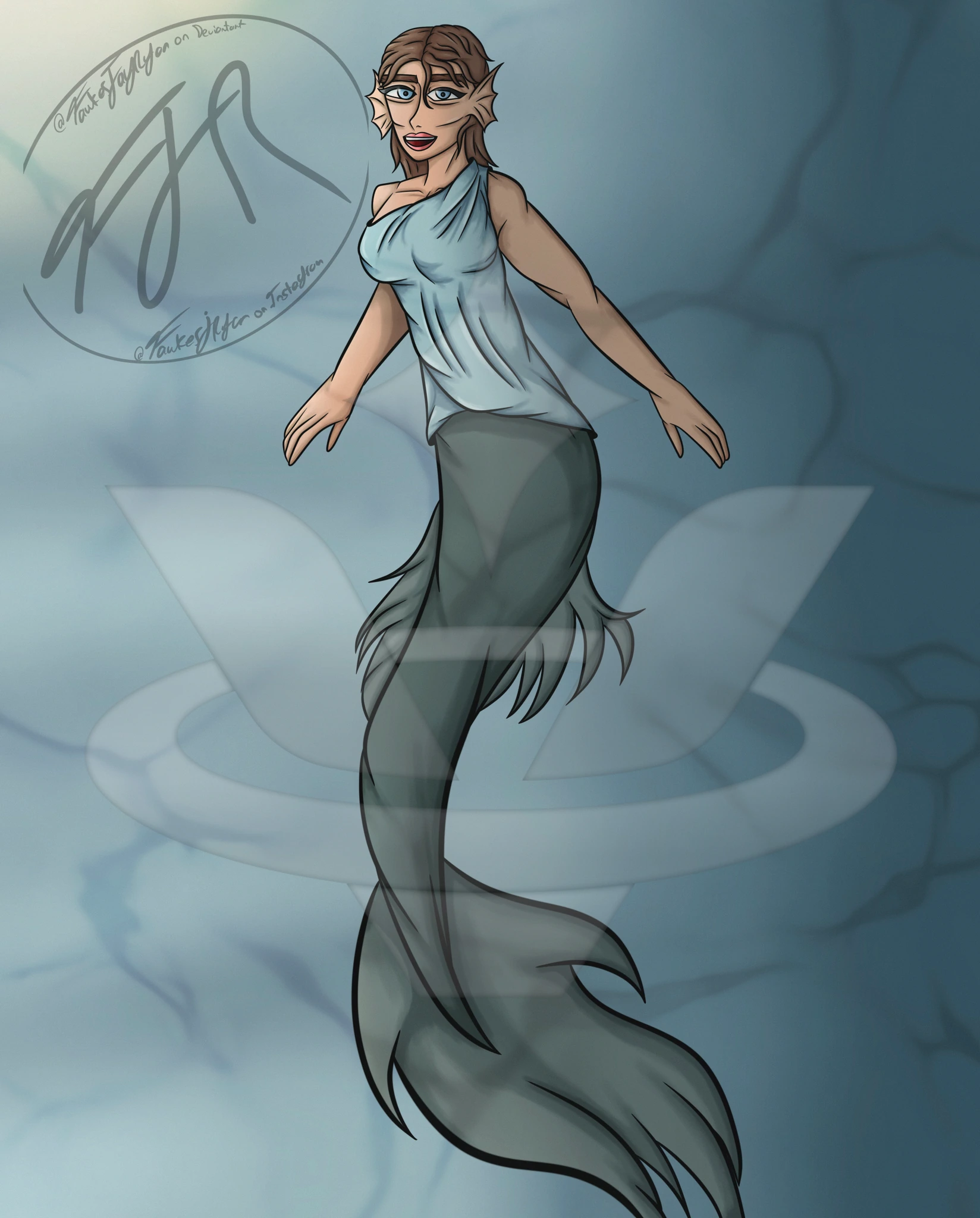 Inktober 2026 Day 6: Naiad - Fresh Water Nymph character artwork