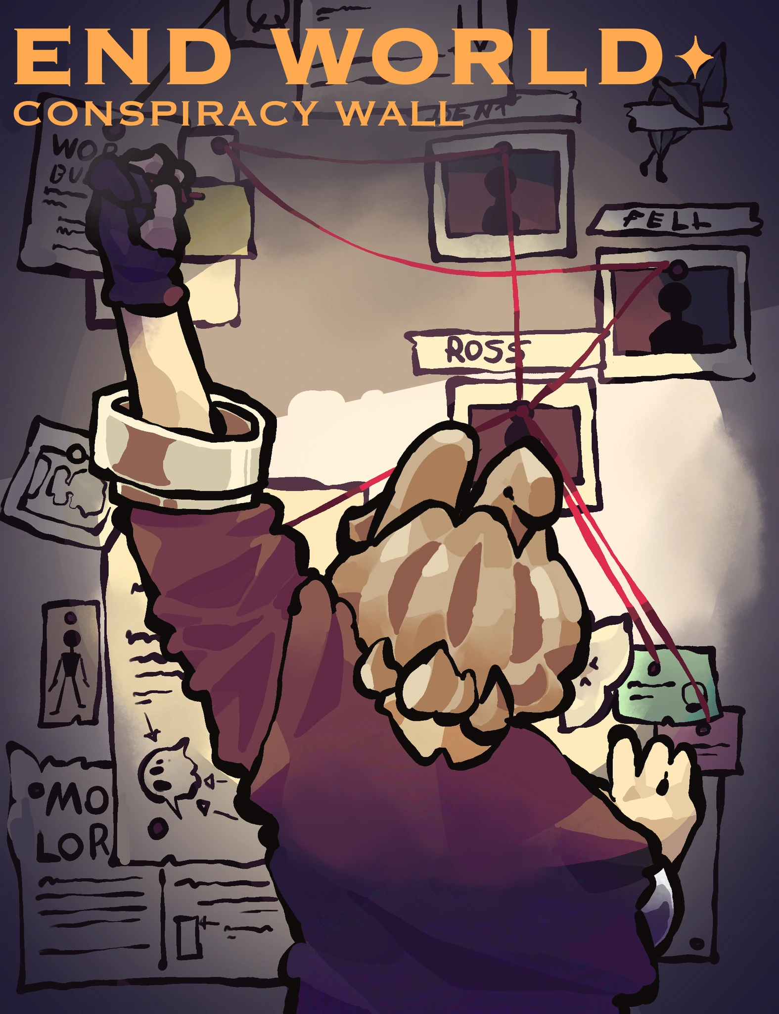 The conspiracy wall! character artwork