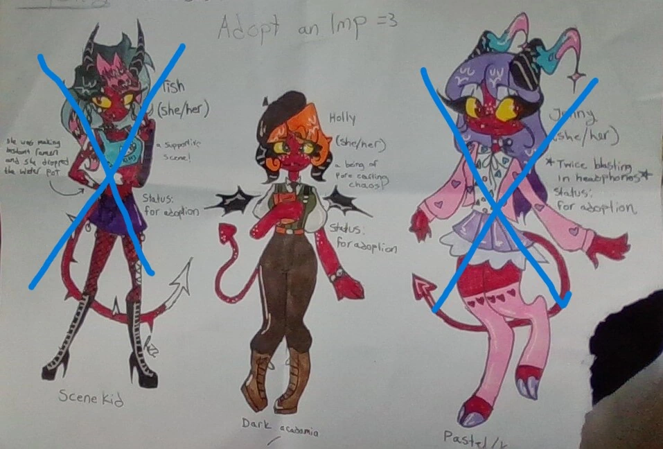 Imp sona adoptables! CLOSED character artwork