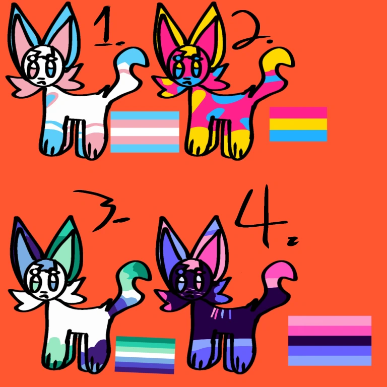 Lgbtq cats character artwork