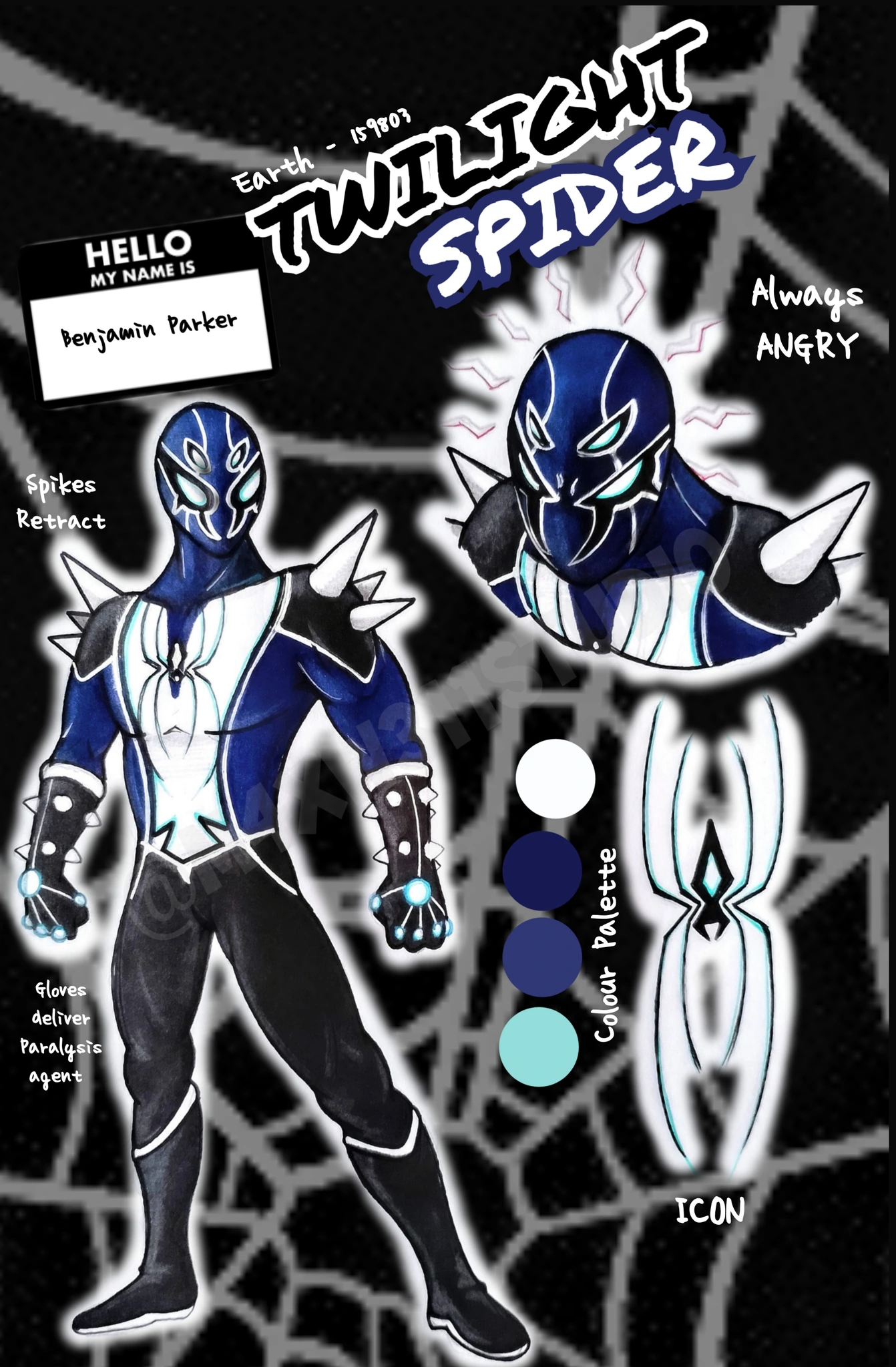 #Spidersona: TWILIGHT-SPIDER character artwork