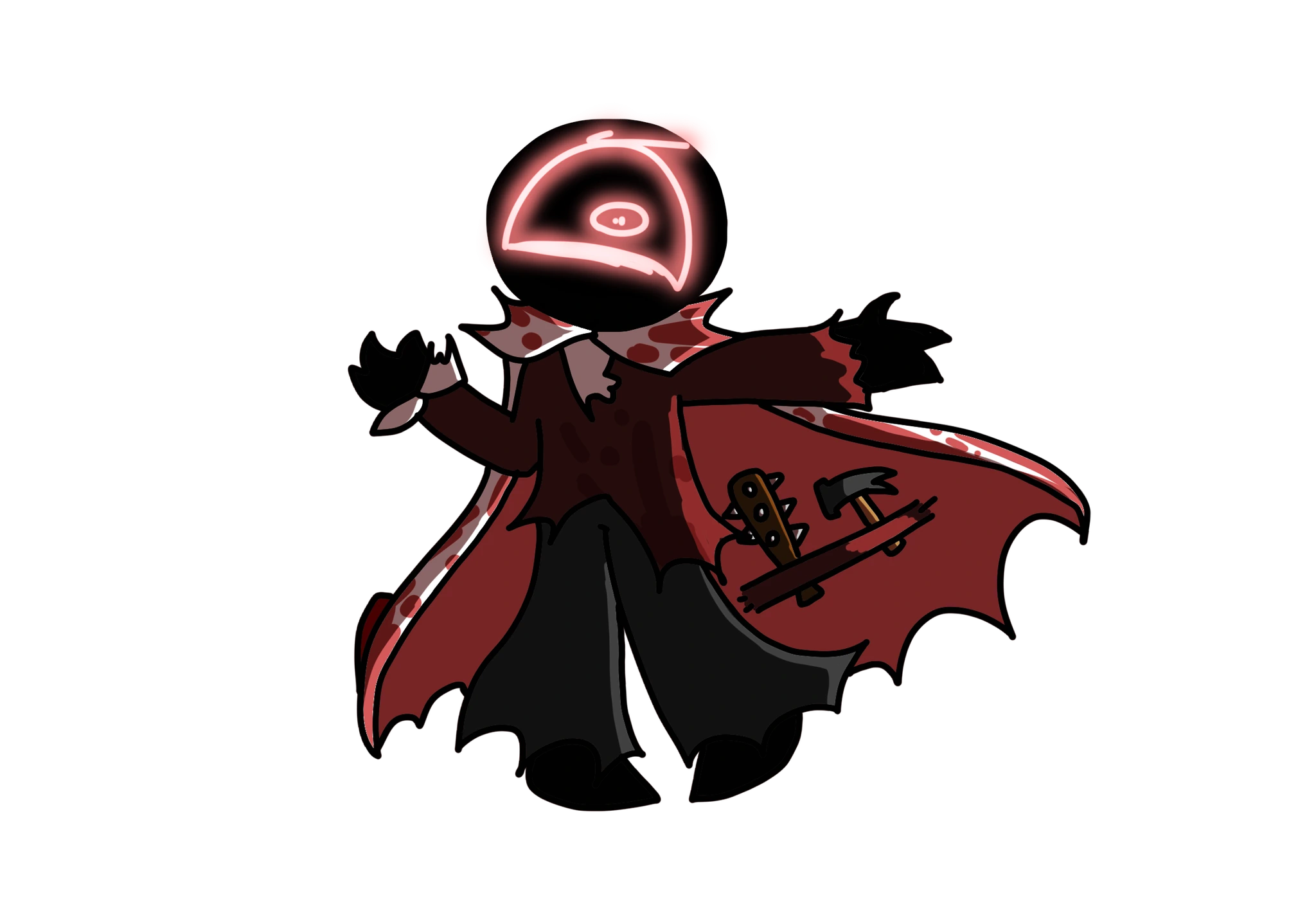 Red character artwork