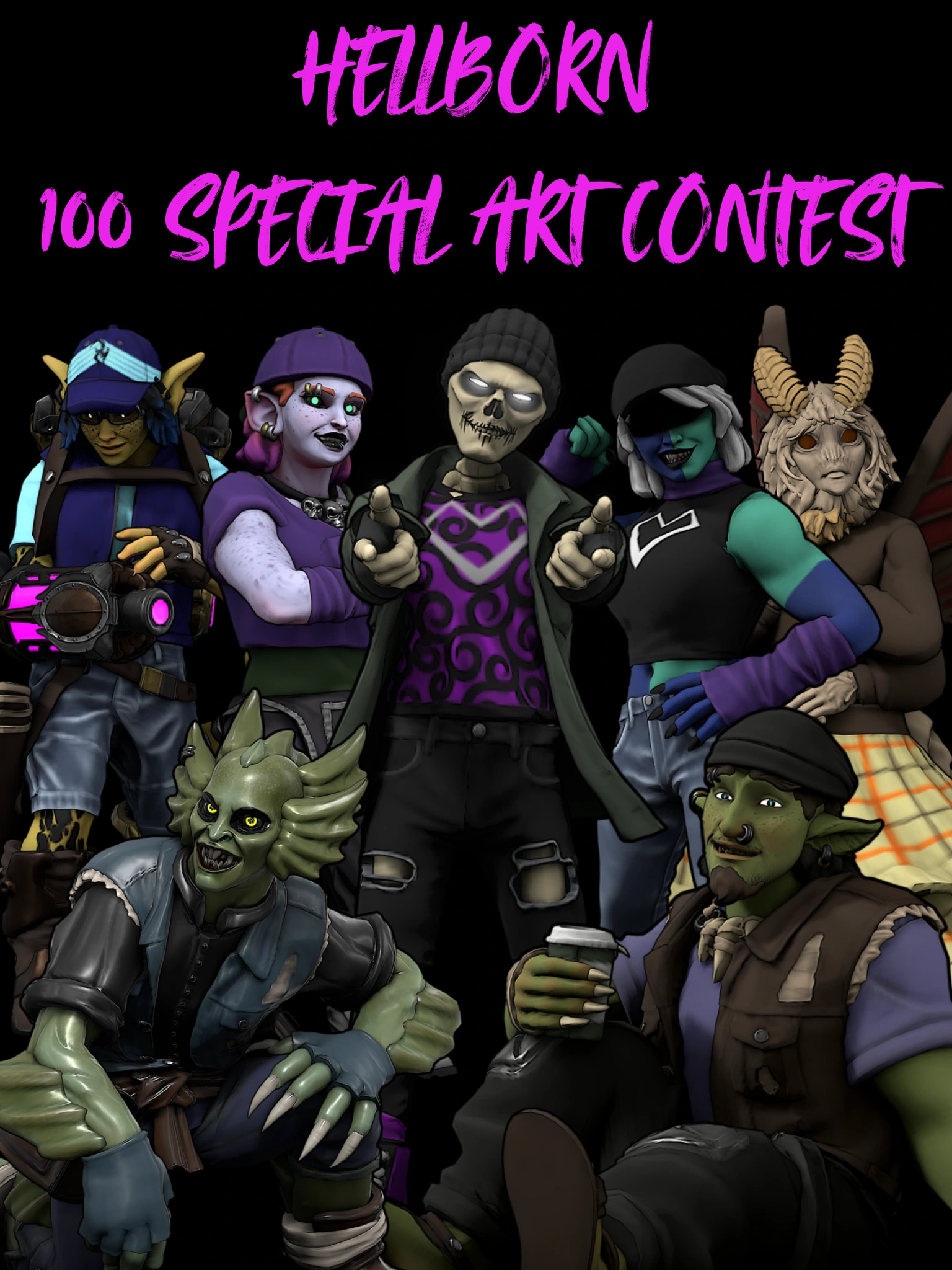 100 Art Contest! Entries Closed! character artwork