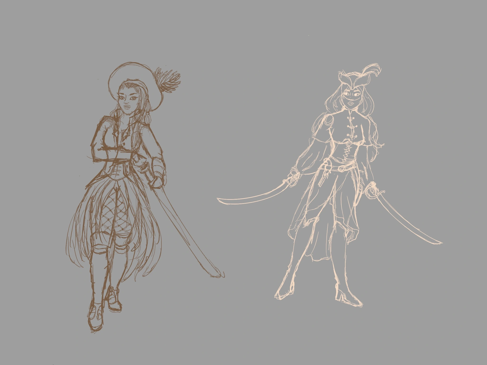 Pirates Sketches character artwork