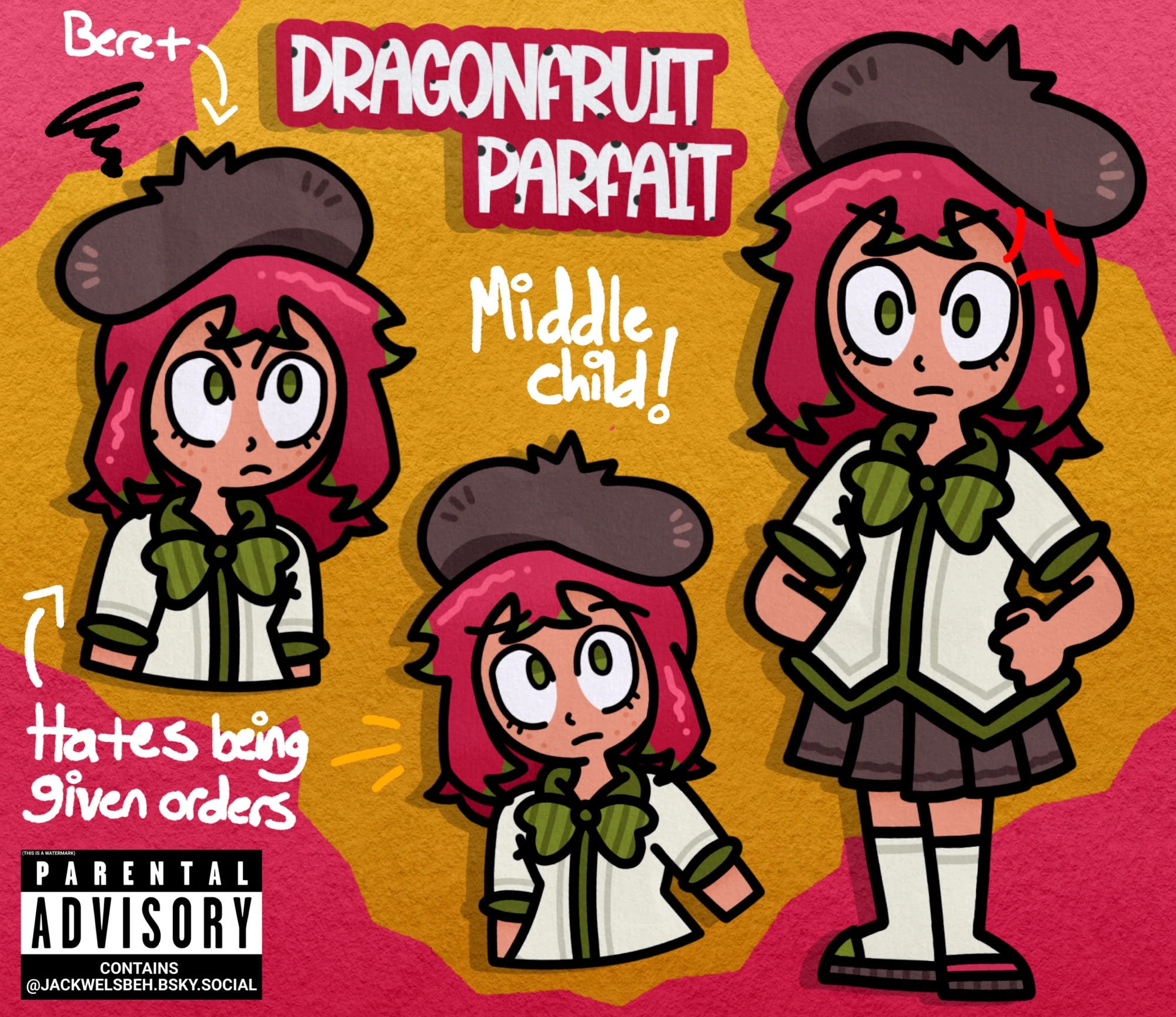 Dragonfruit Parfait character artwork