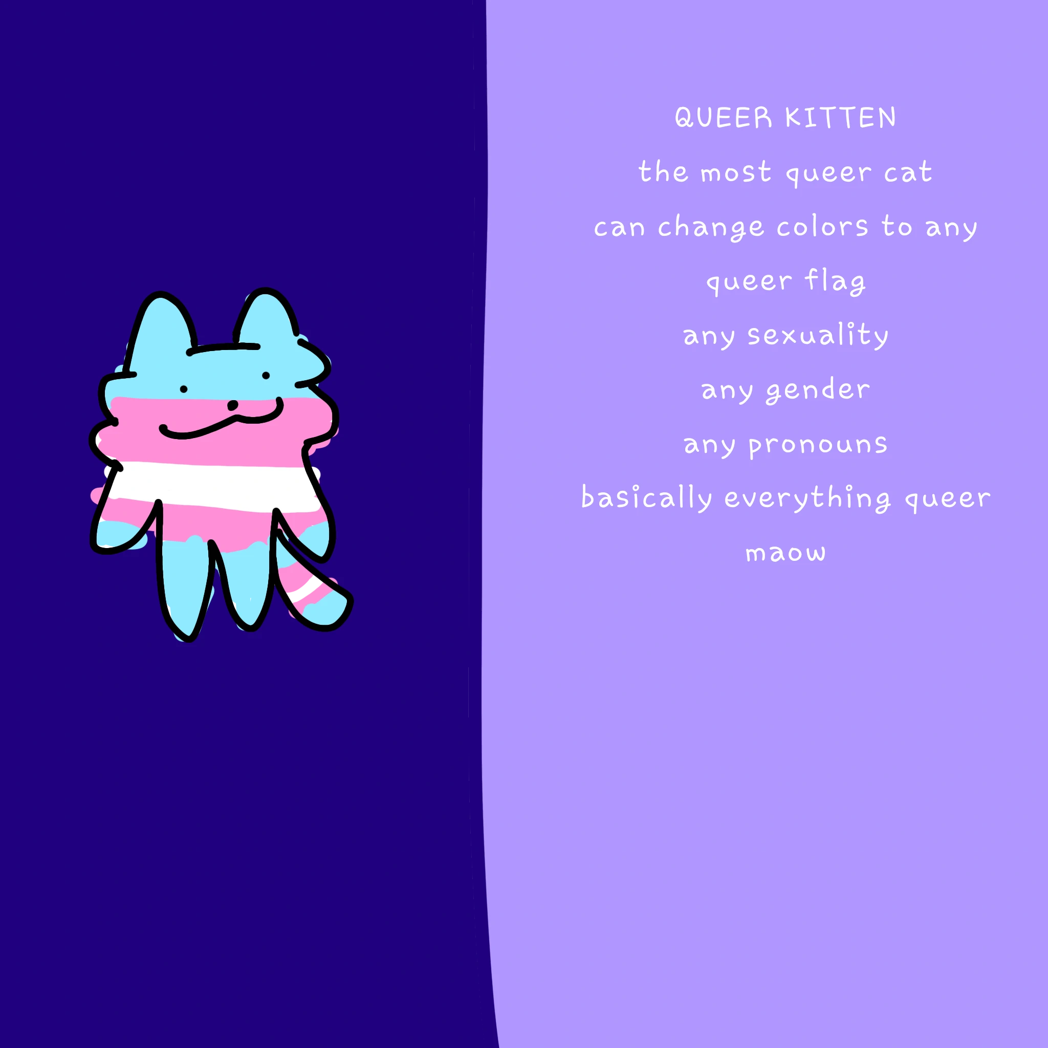queer cat character artwork