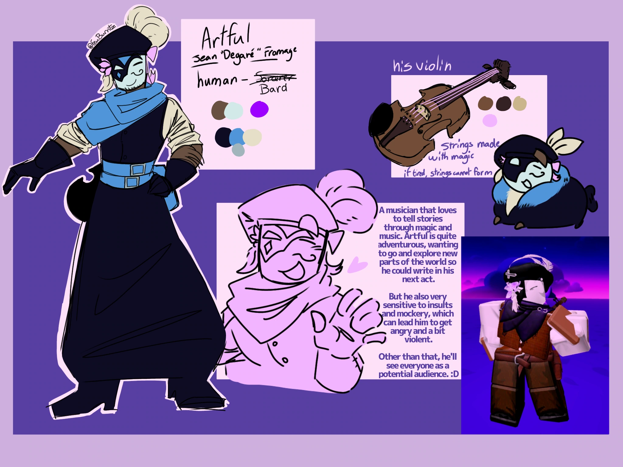 Artful as a bard? character artwork