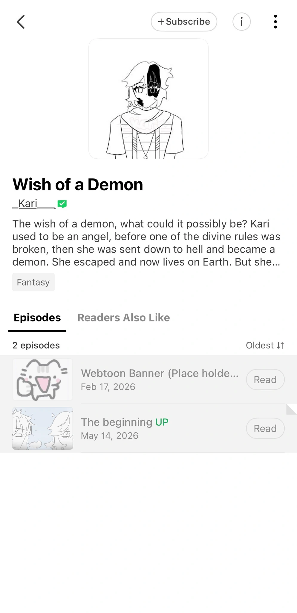 My Webtoon! character artwork