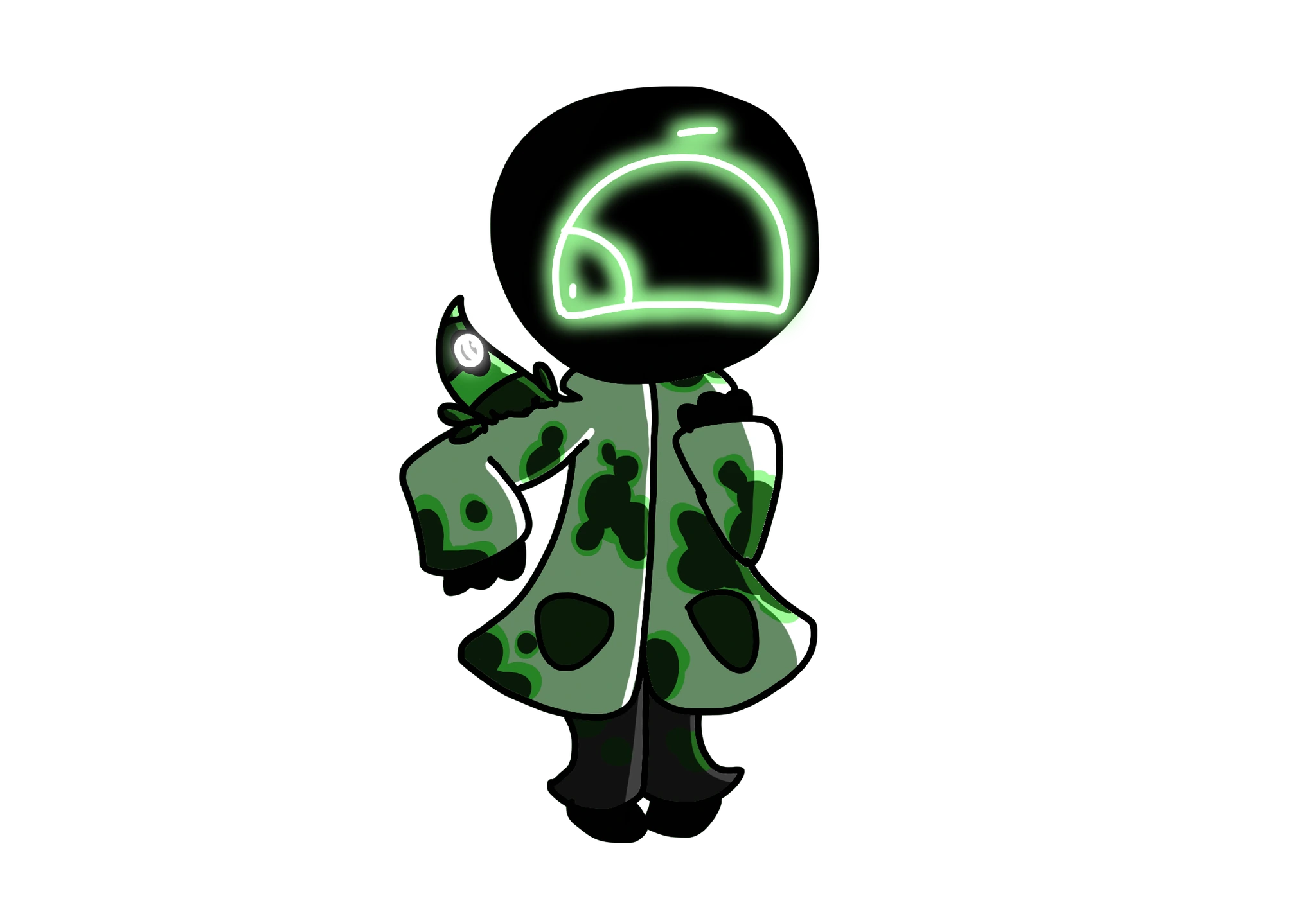 Green character artwork