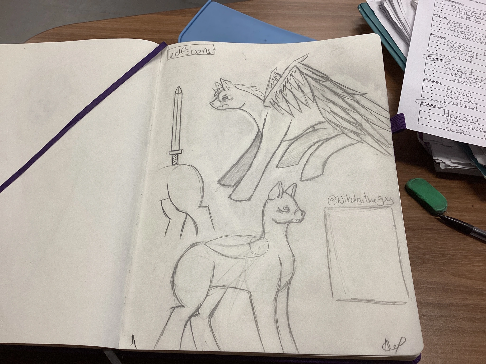Wip of @nikolaitheguy pony Wolfsbane :3 character artwork