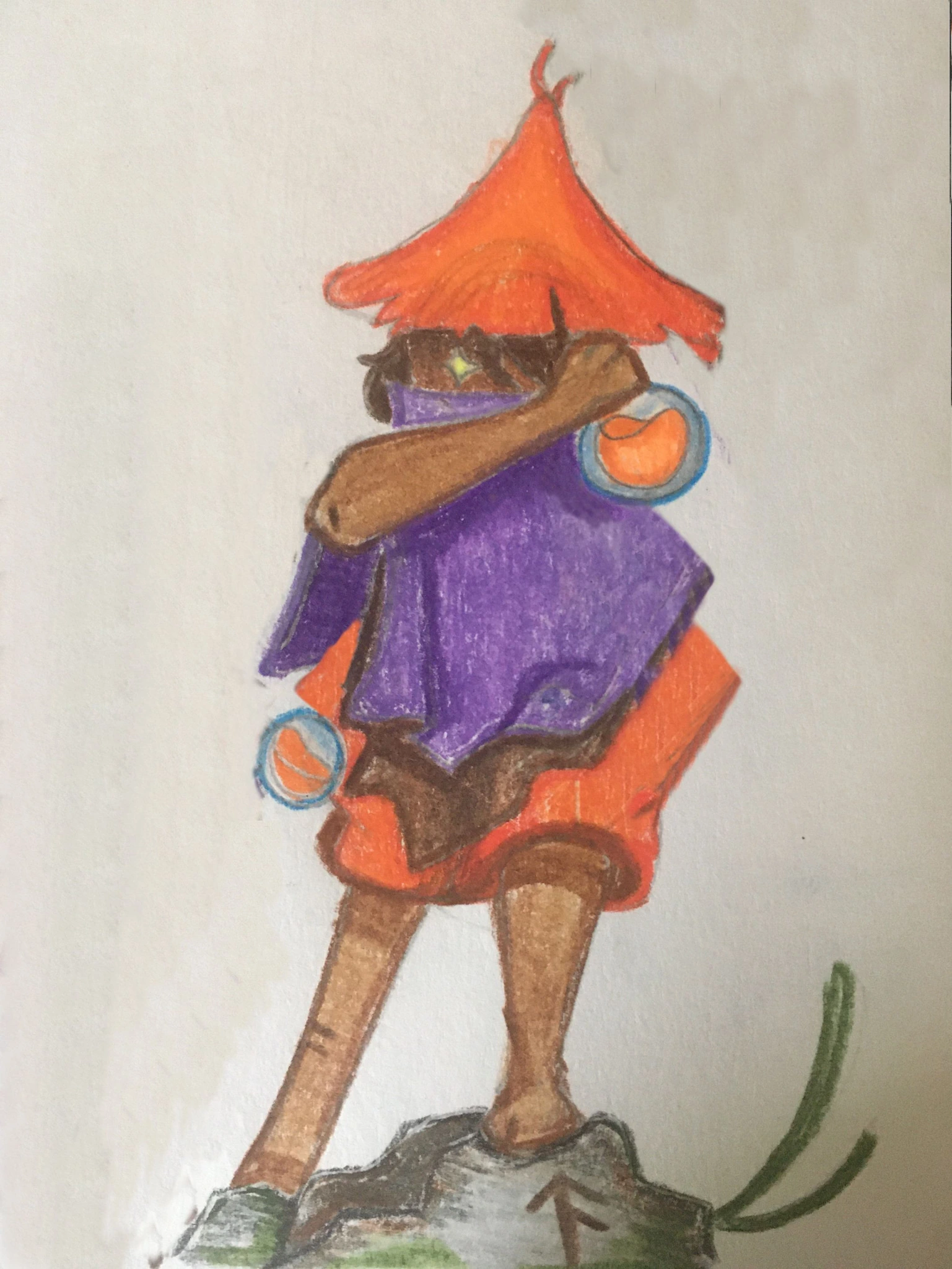 Witches hat mushroom Witch character artwork