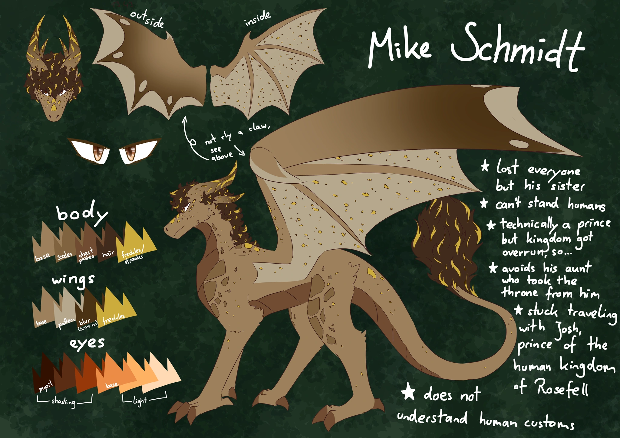 Dragon!Mike character artwork