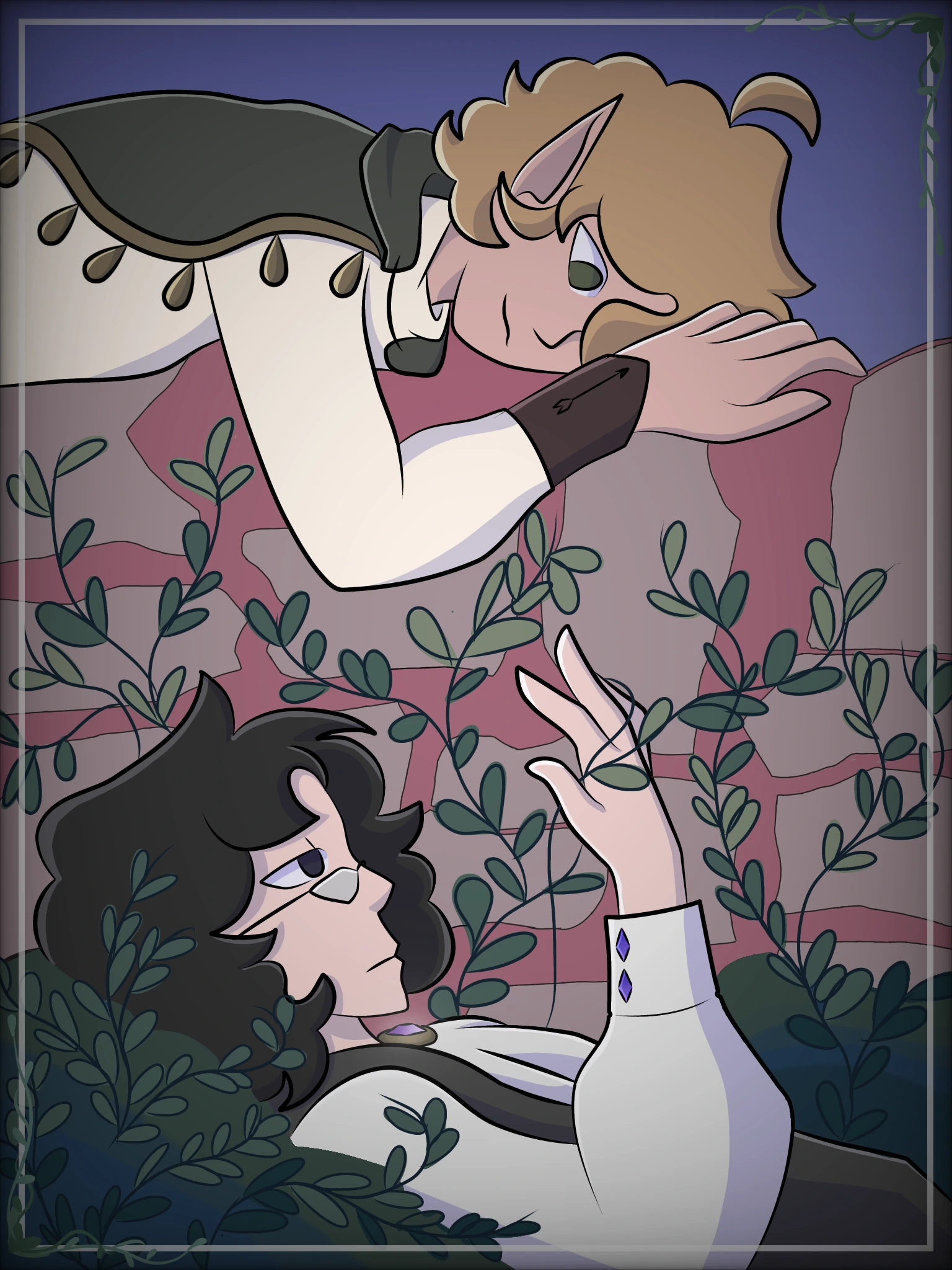 Milo and Kodi (fantasy au) character artwork