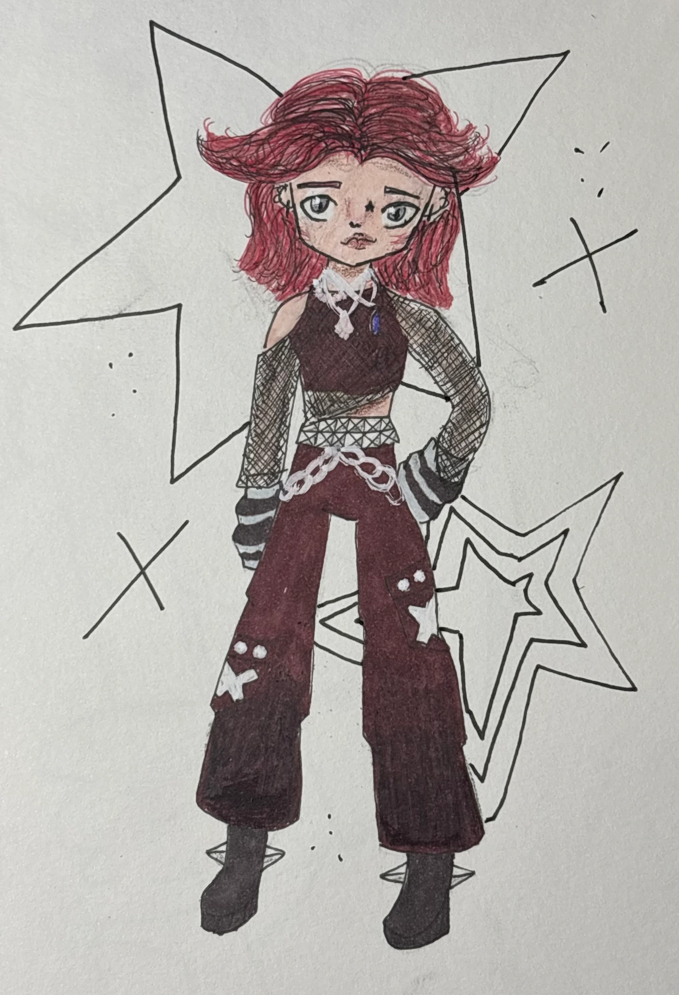 Grunge-ish drawing character artwork
