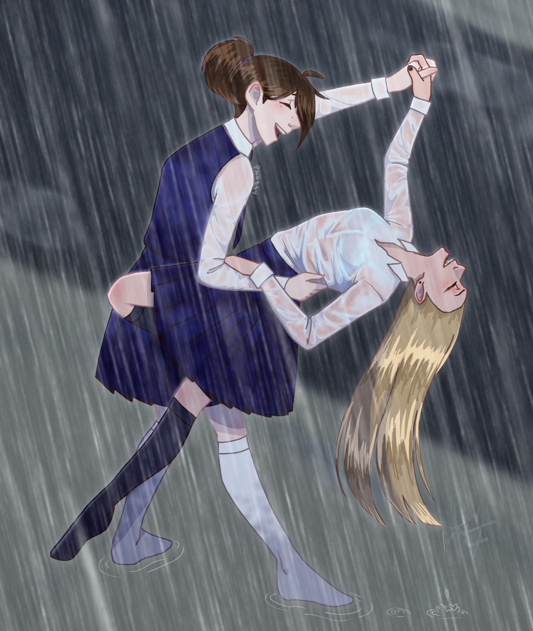 Olive and Angelica (Angel) character artwork