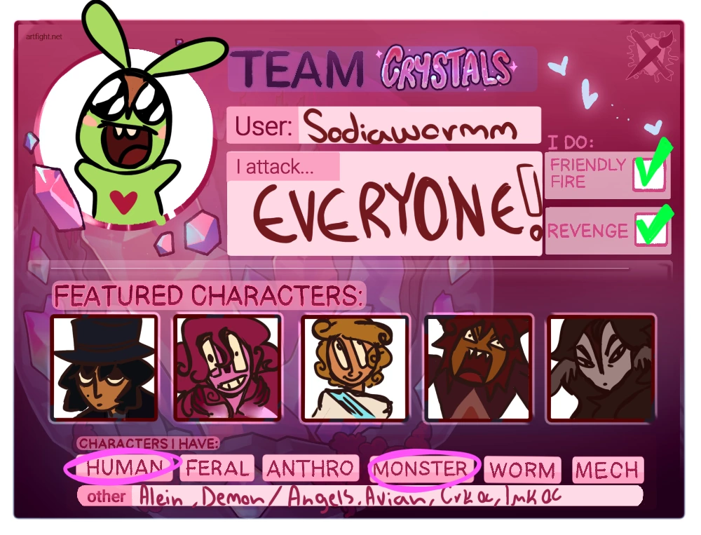 artfighttt character artwork