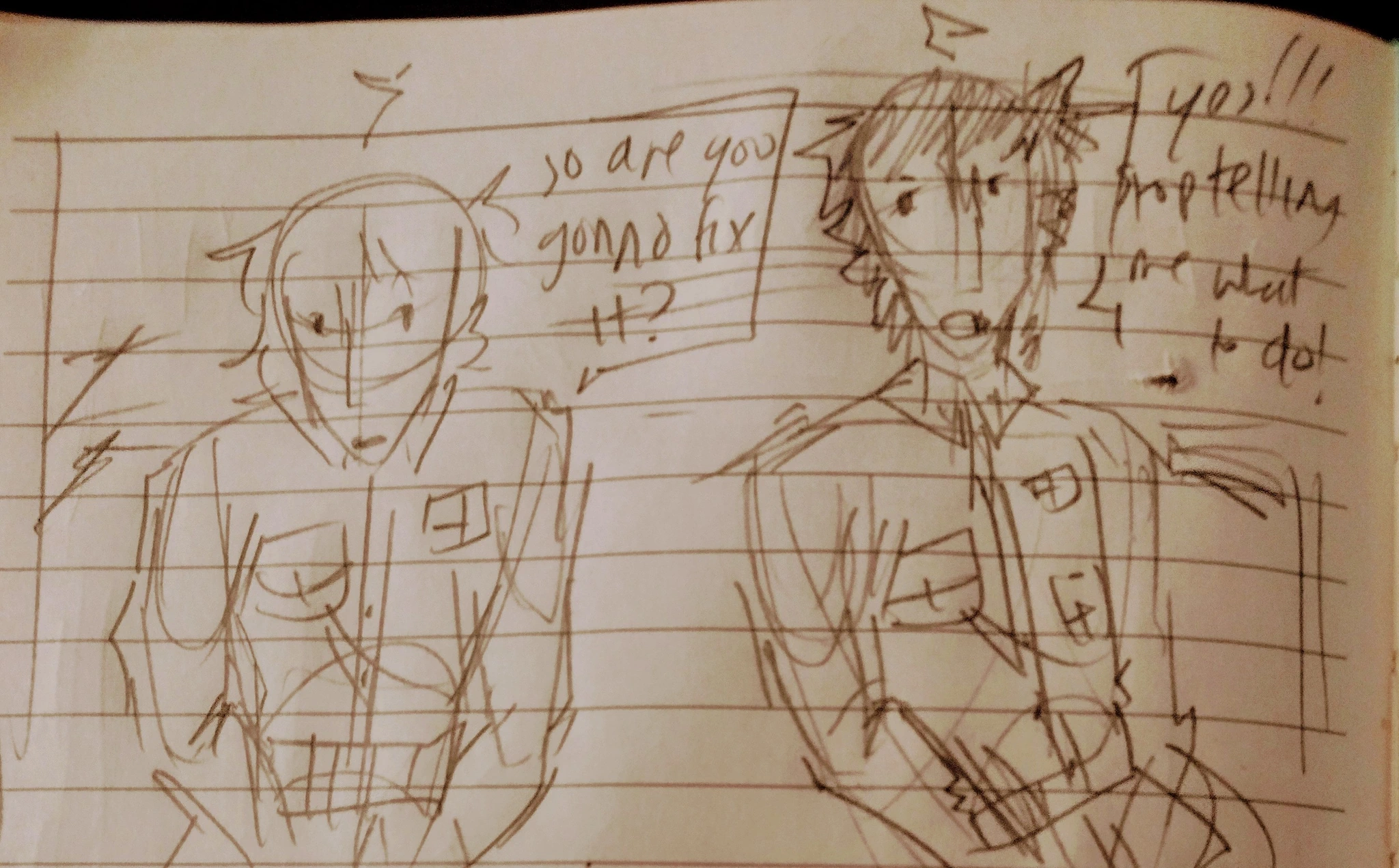 Radon comic drafts character artwork