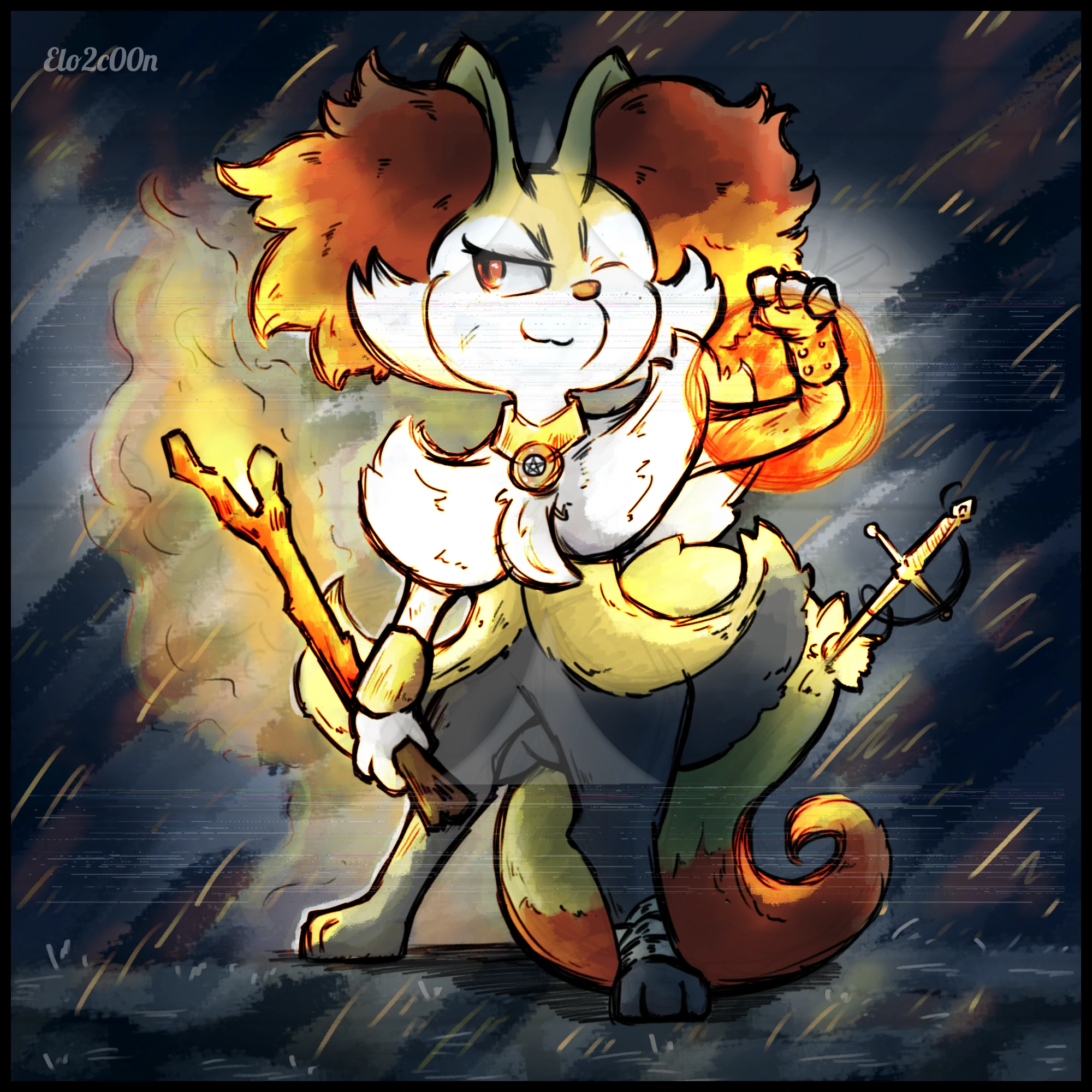 Amber, the fire waorlock character artwork