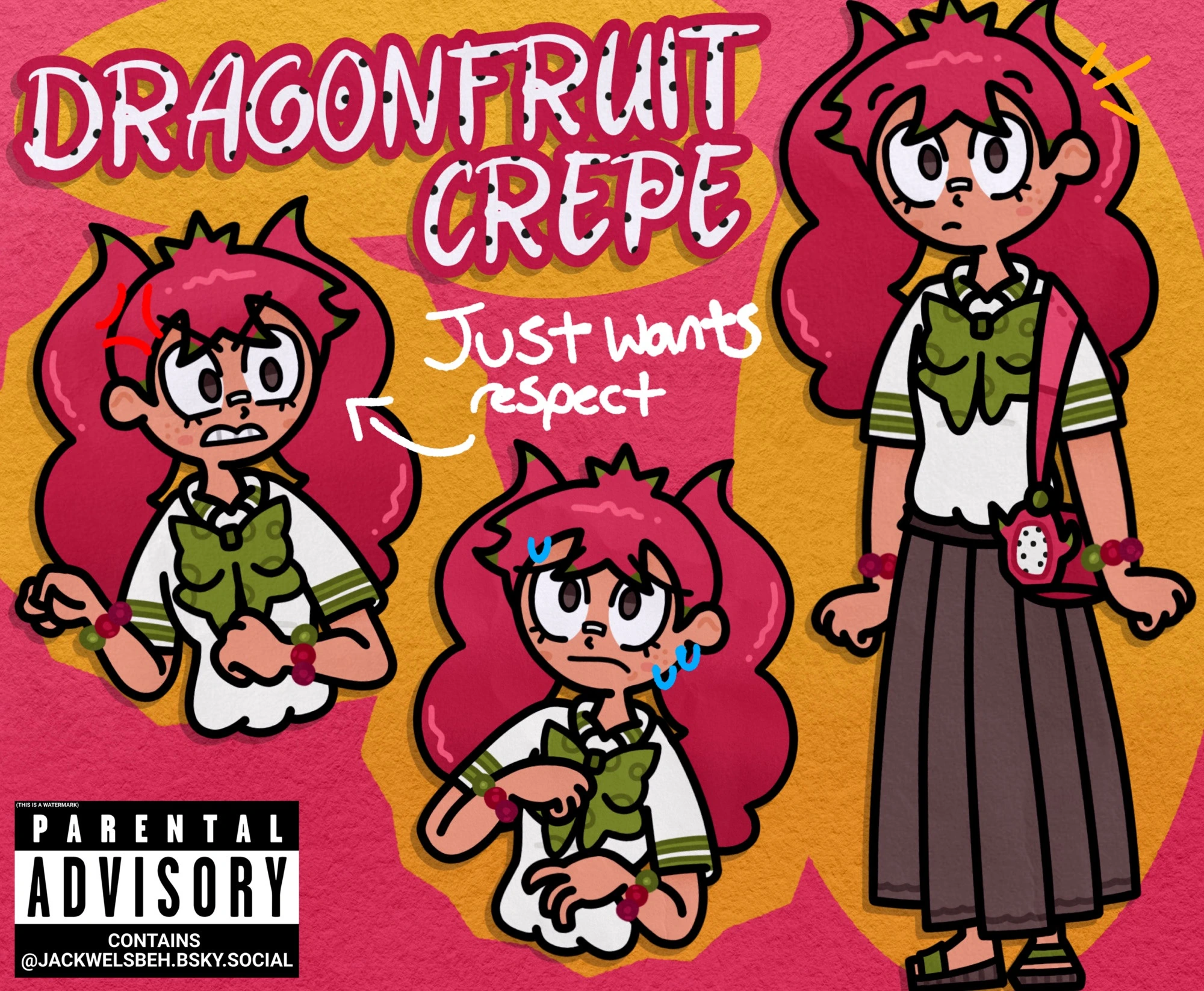 Dragonfruit Crepe character artwork