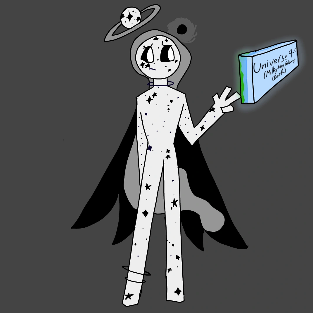 Spaced character artwork