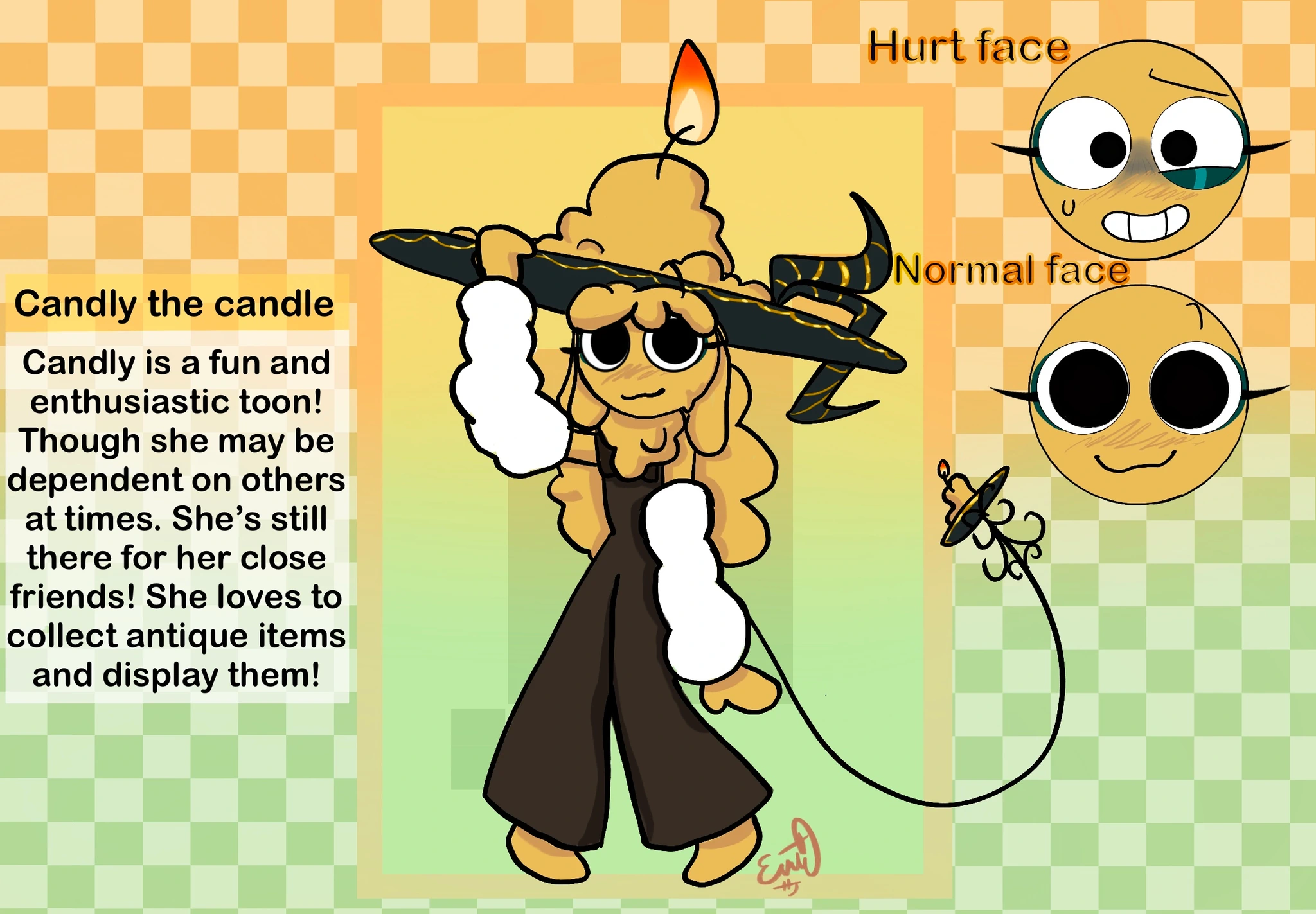Candly shinesidian (WIP) character artwork