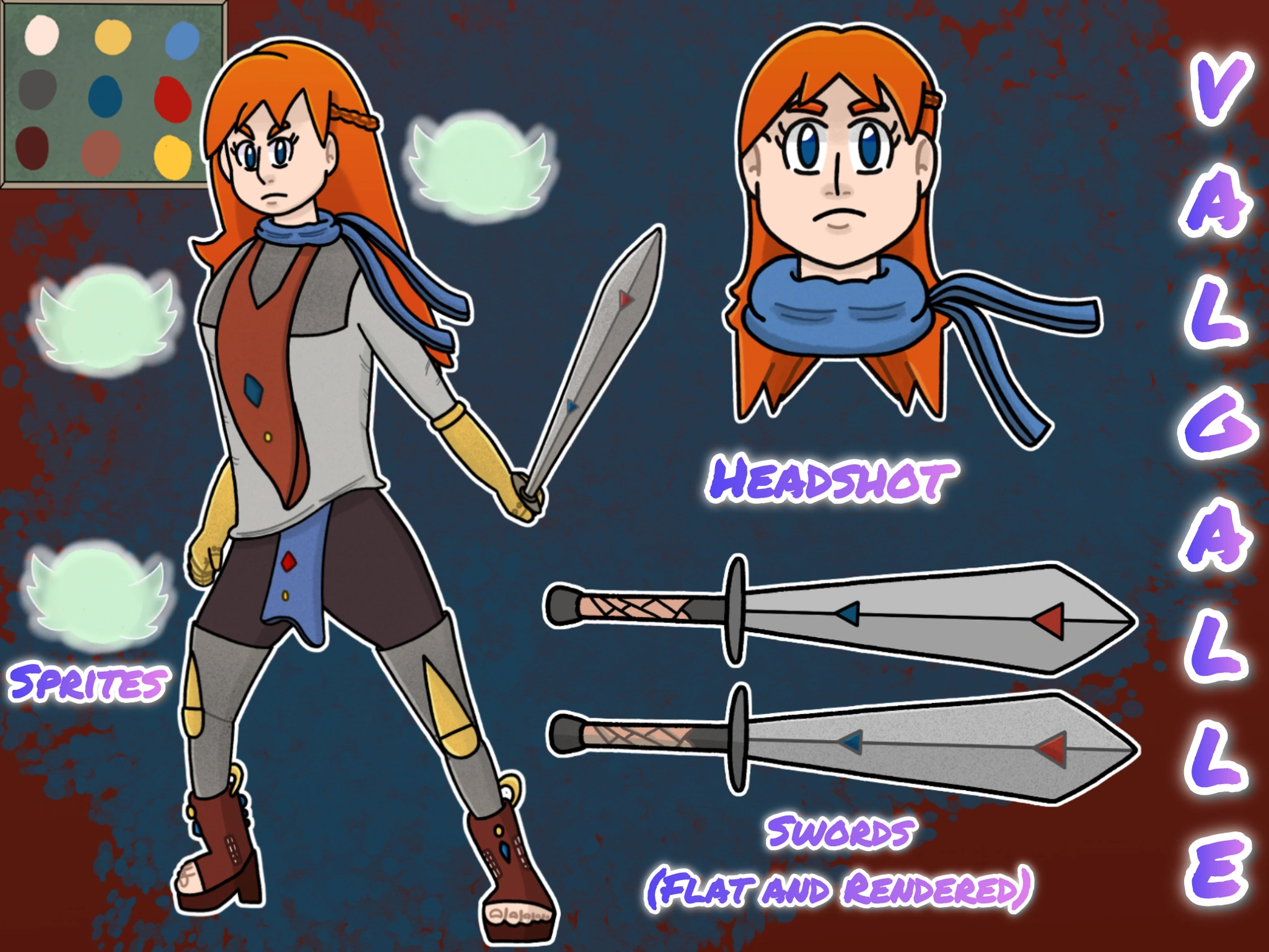 Valgalle and Sprites character artwork