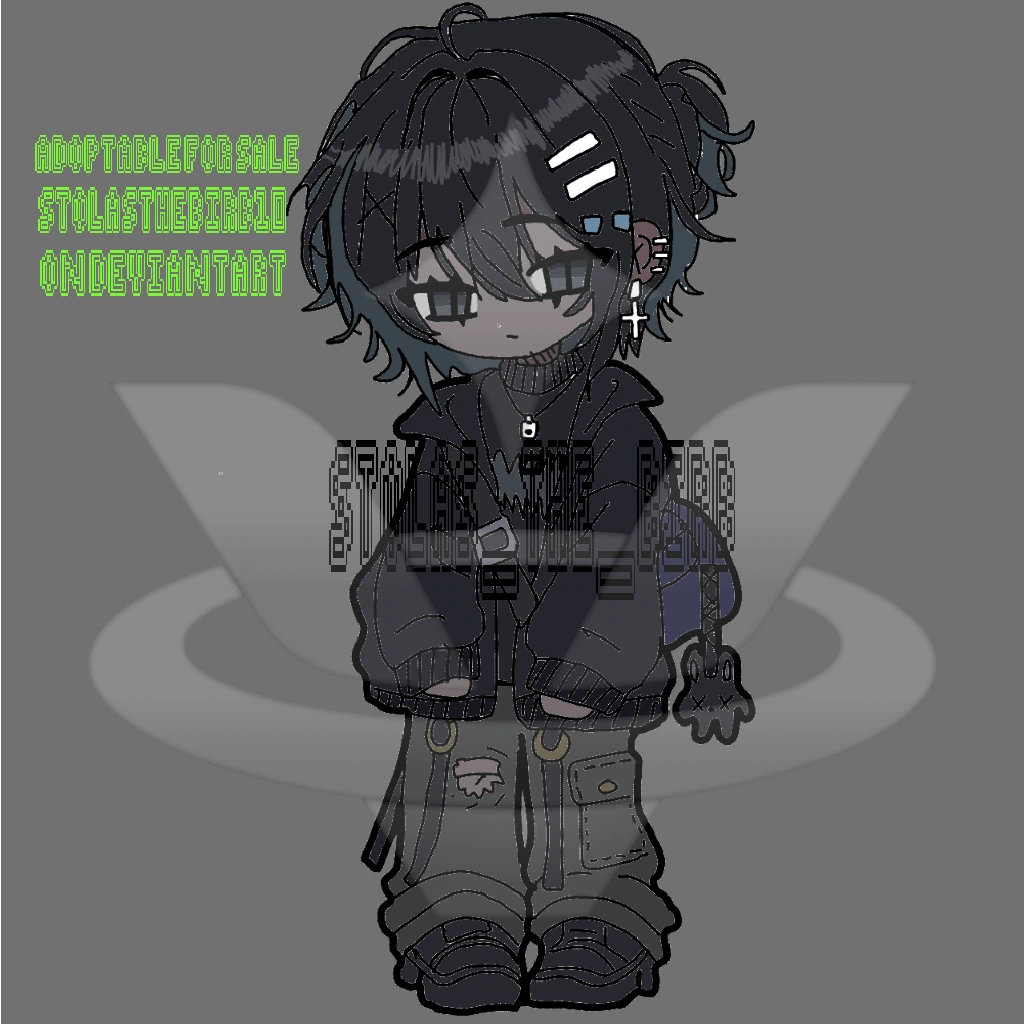 emo/grunge character adoptable character artwork