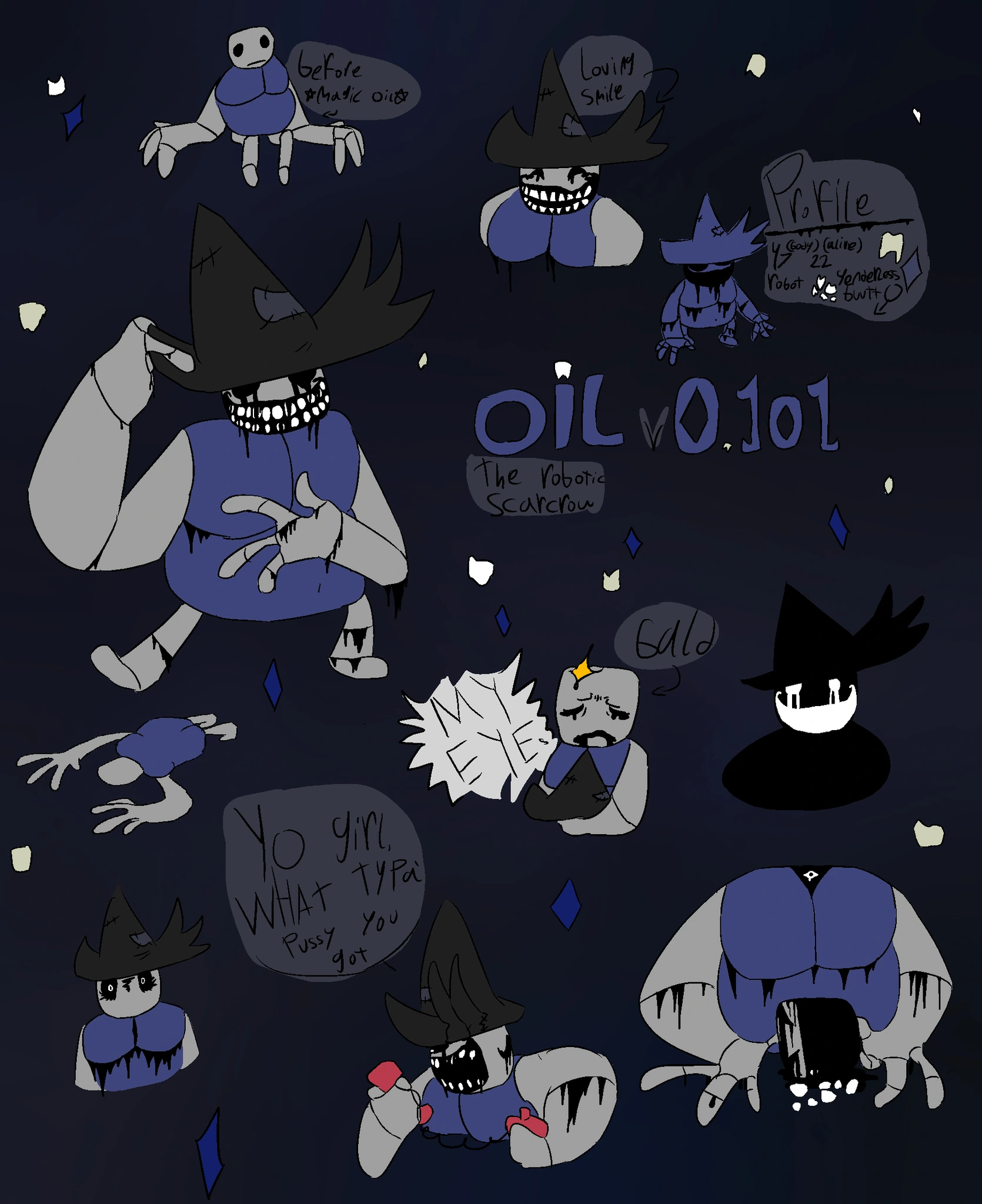Oil character artwork