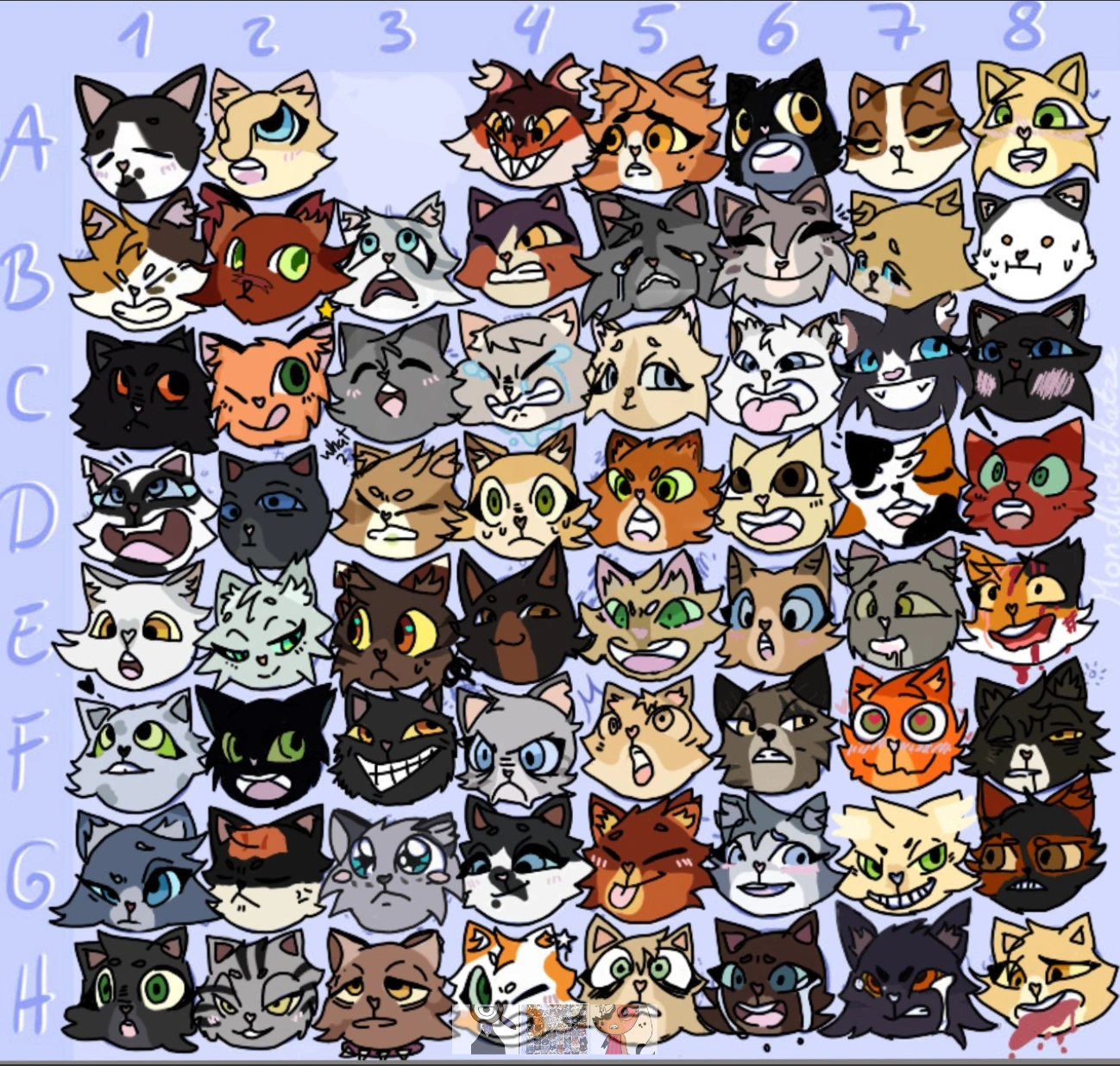 Warrior cats! character artwork