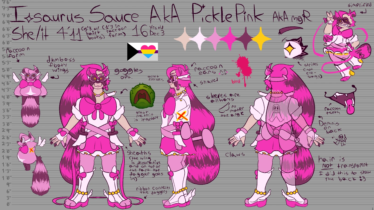Pickle Pink aka Iosaurus Sauce aka mgR character artwork