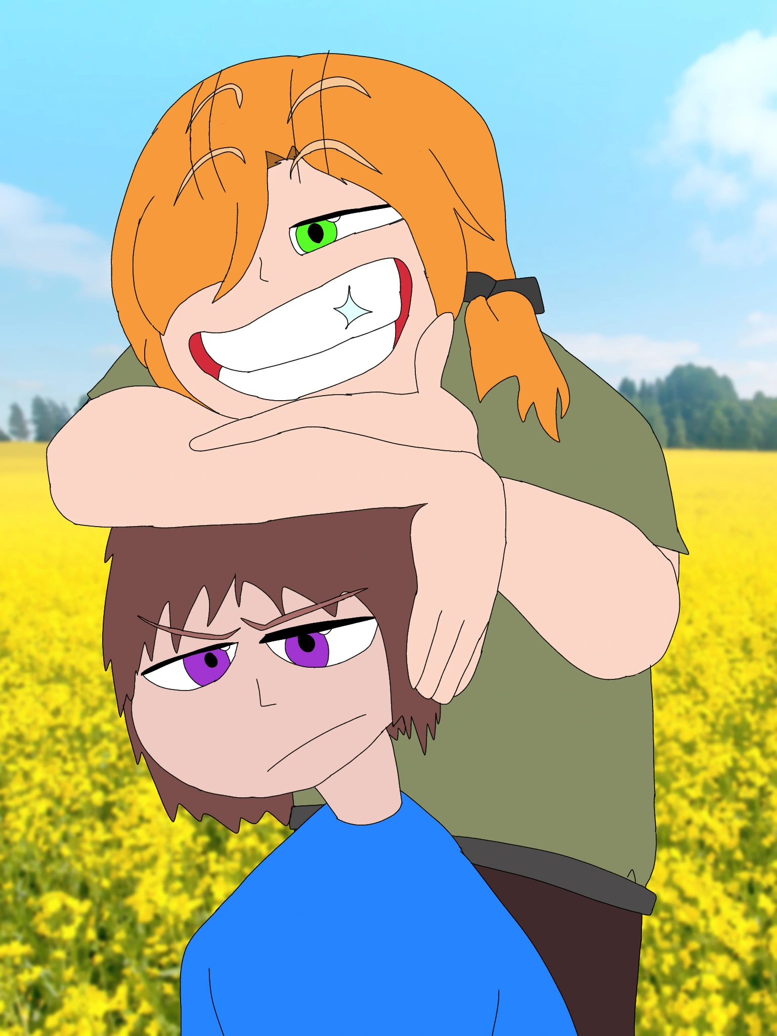 Alix And Steve character artwork