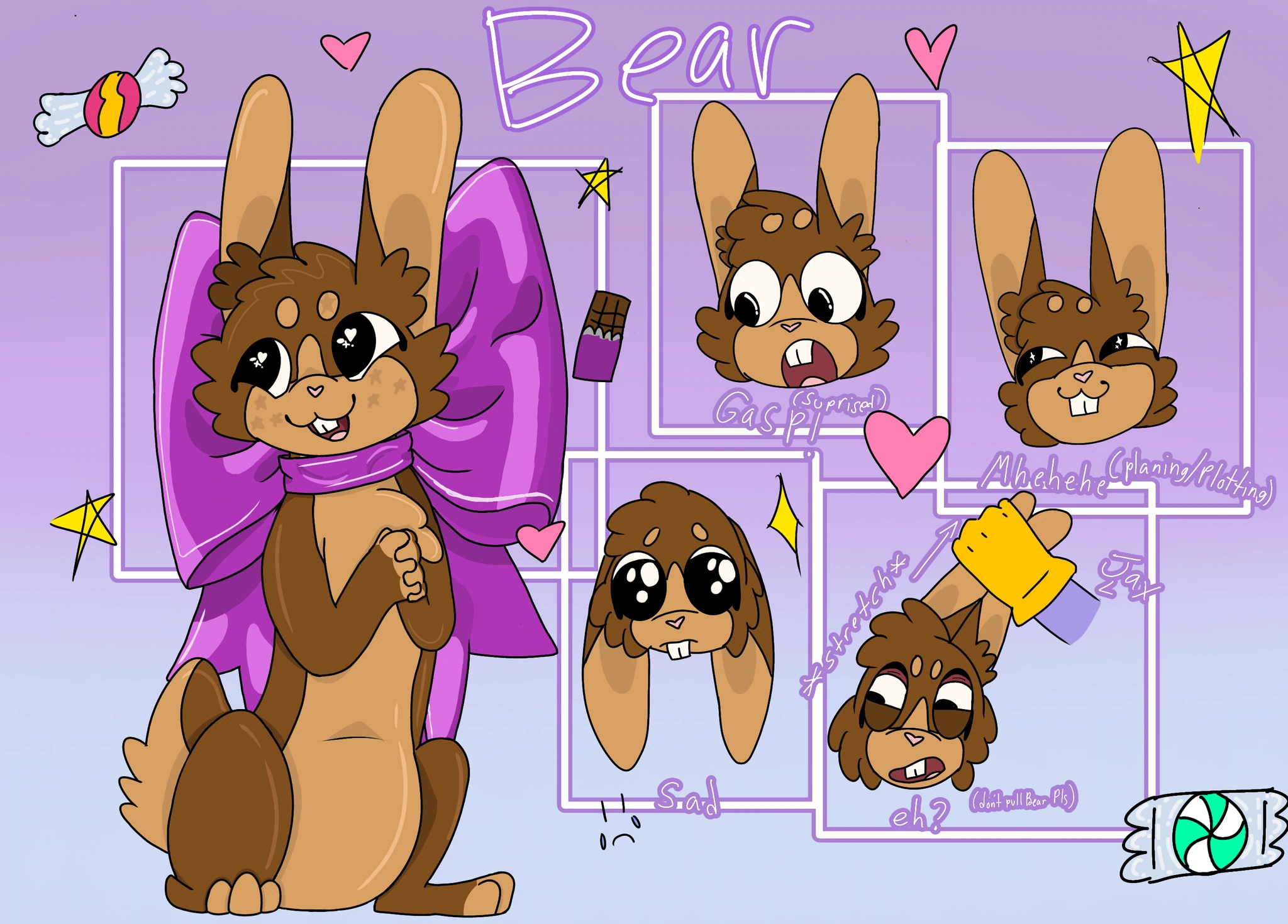 𝔹𝕖𝕒𝕣!🍫🐰 (TADC OC) character artwork