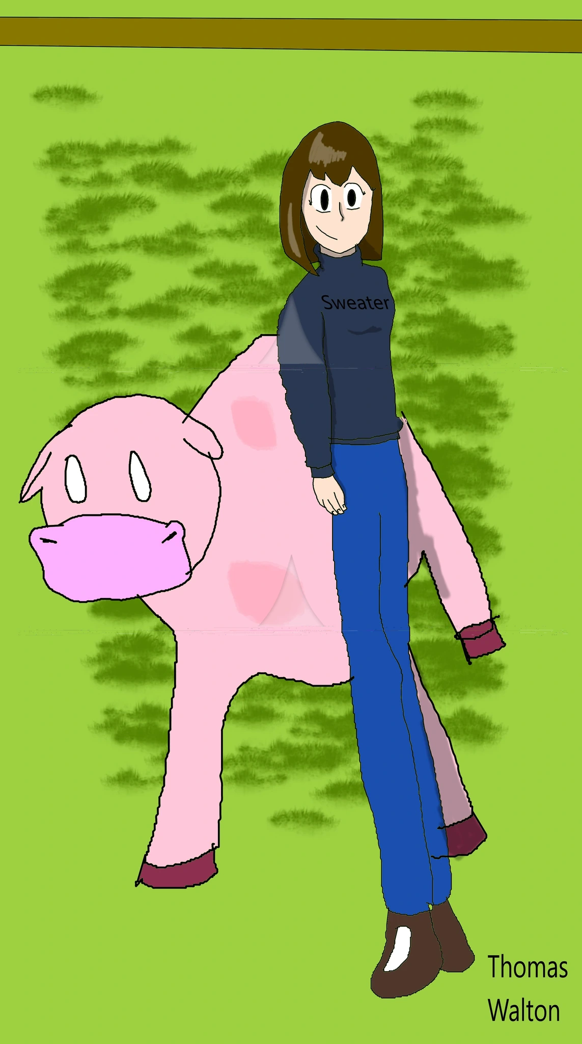 Sweater girl character artwork