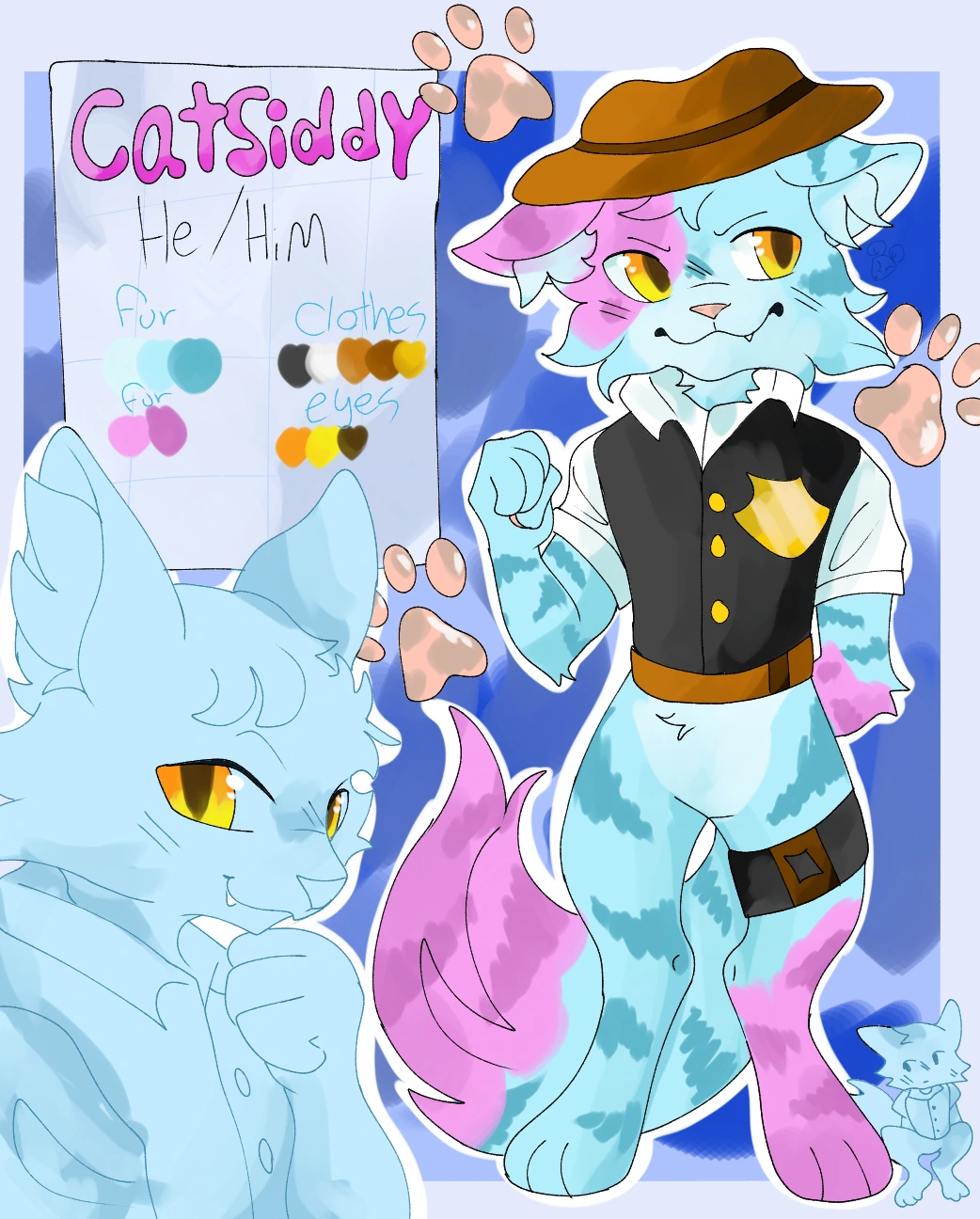 Catsiddy🩷🩵 character artwork