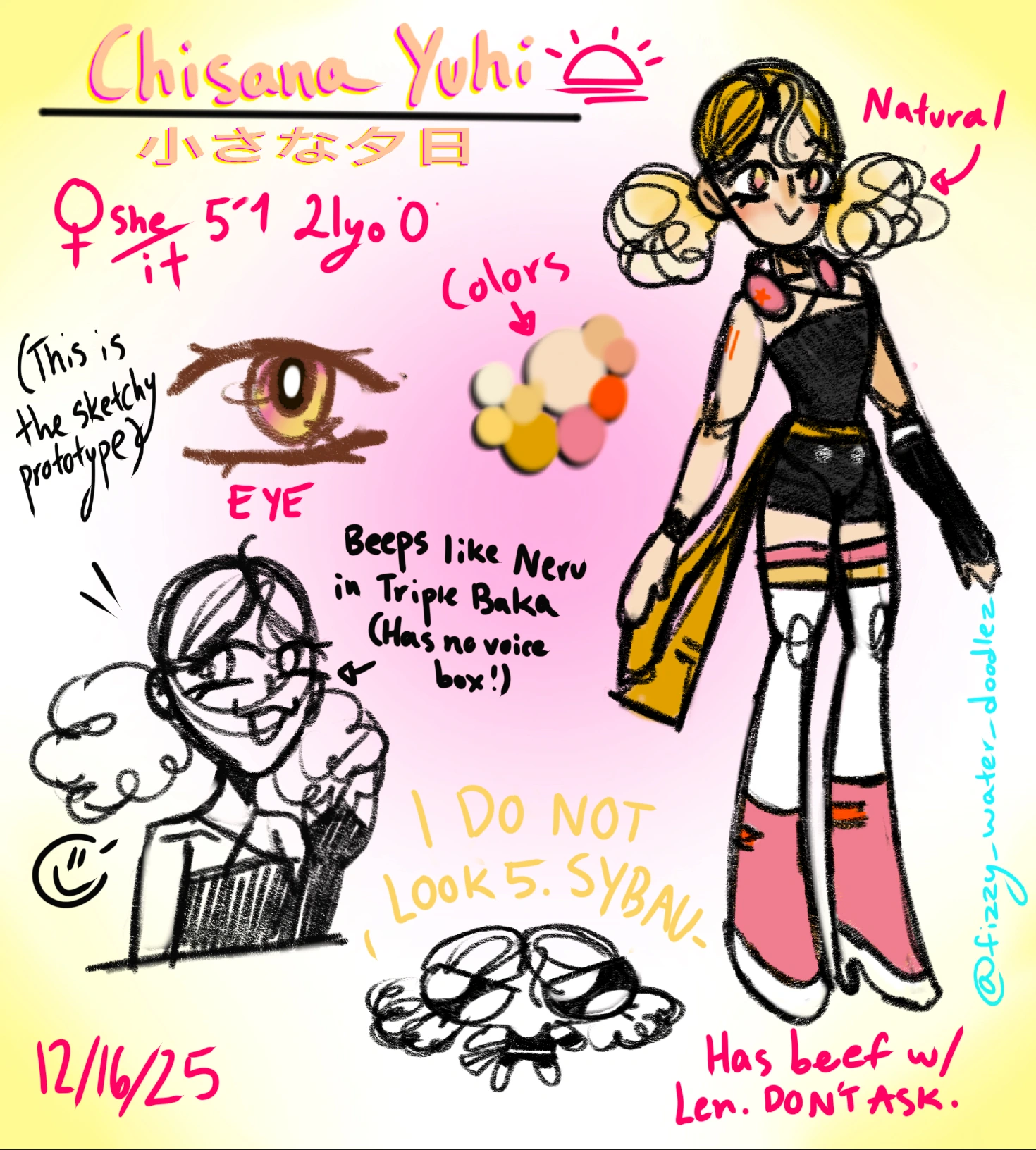 VOCALOID OC!! 小さな夕日 character artwork