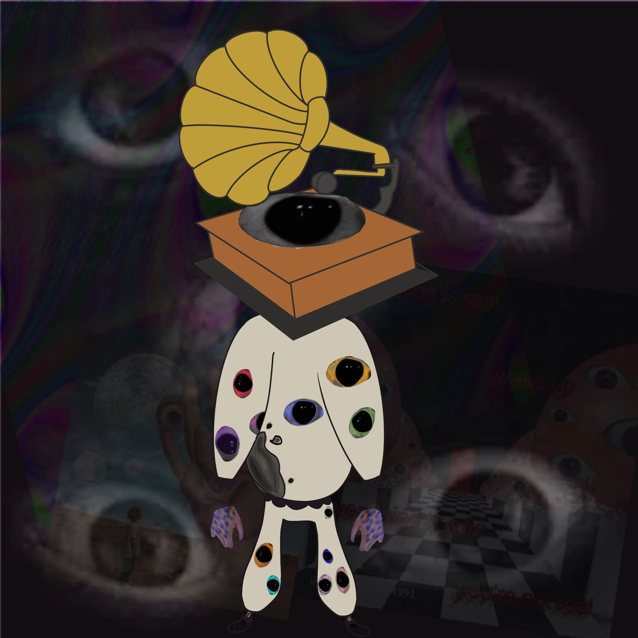 Weirdcore/Dreamcore Oc character artwork