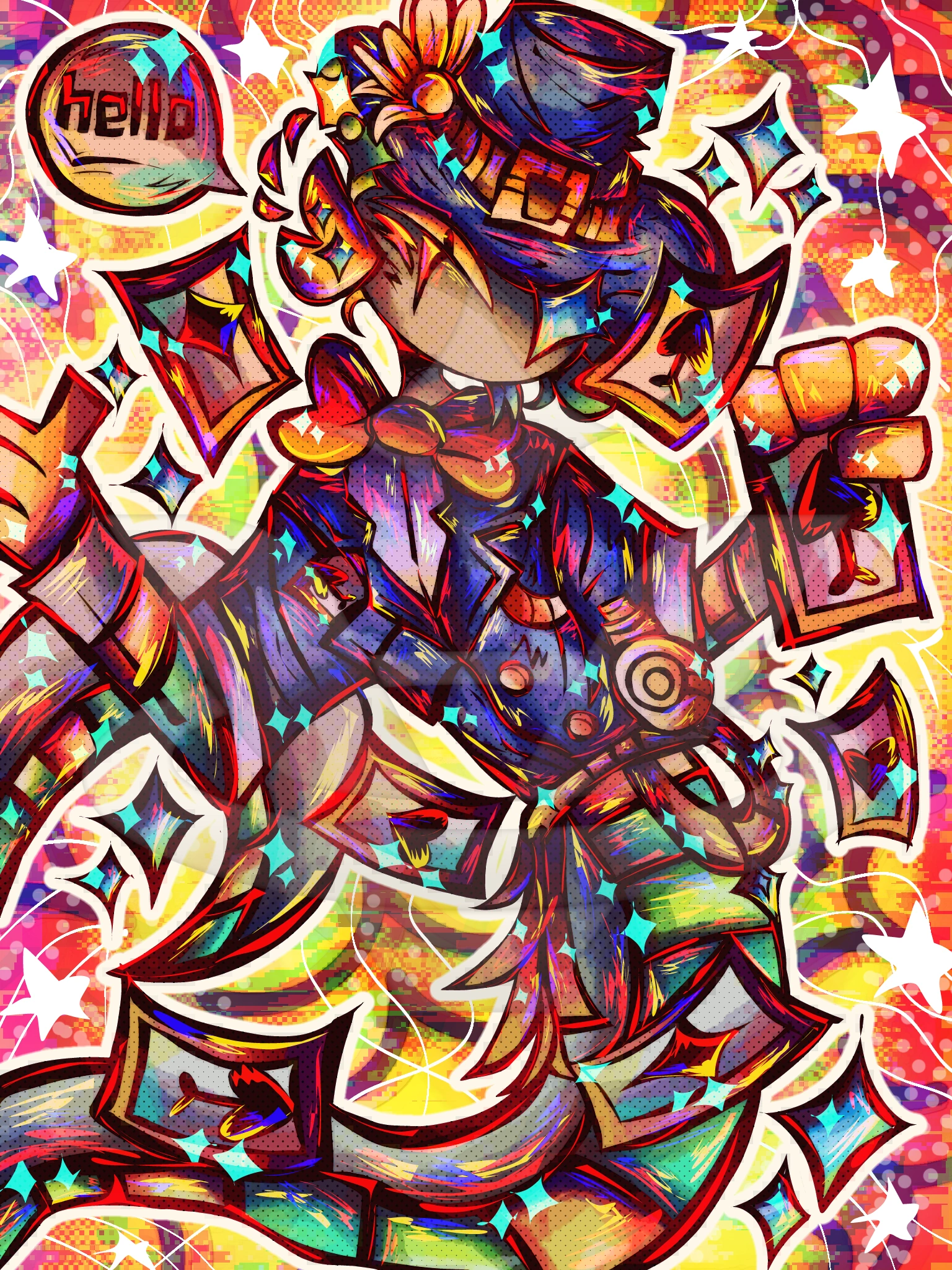 Snakecircuscard character artwork