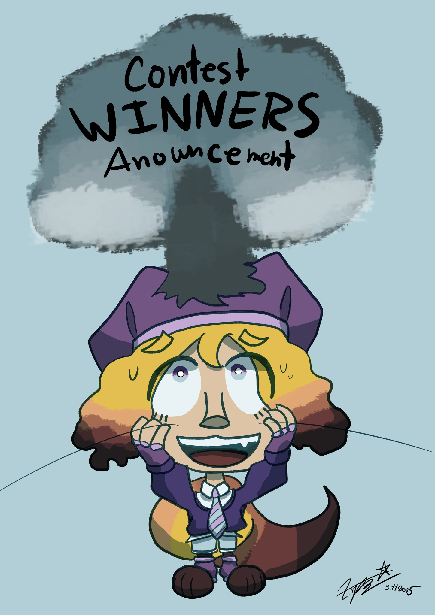 100 <3 Contest Winners Anoncement!!! character artwork